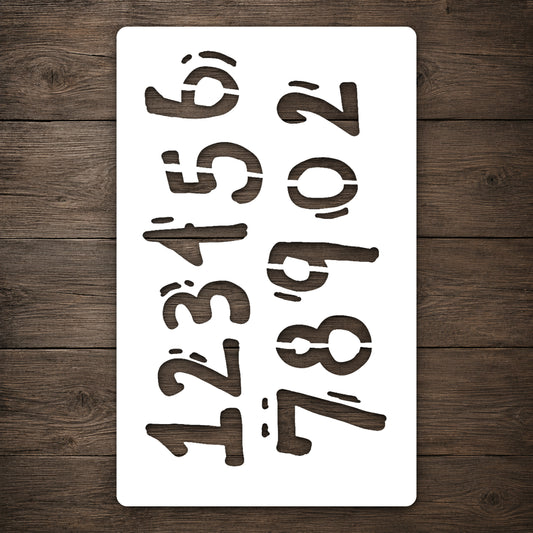 Reusable Mylar Stencil - Numbers One to Nine Cutout for Art and DIY Crafts Template