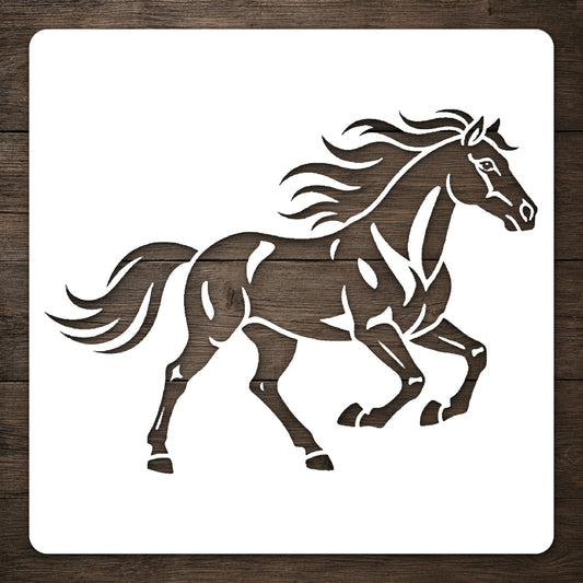 Wild Mustang Horse Running Stencil for Art, Home Decor, DIY Crafts, Unique Gifts Template