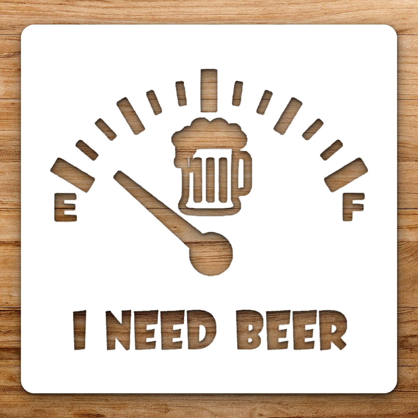 Beer Mug On Fuel Gauge Needle reusable Mylar wall painting stencil