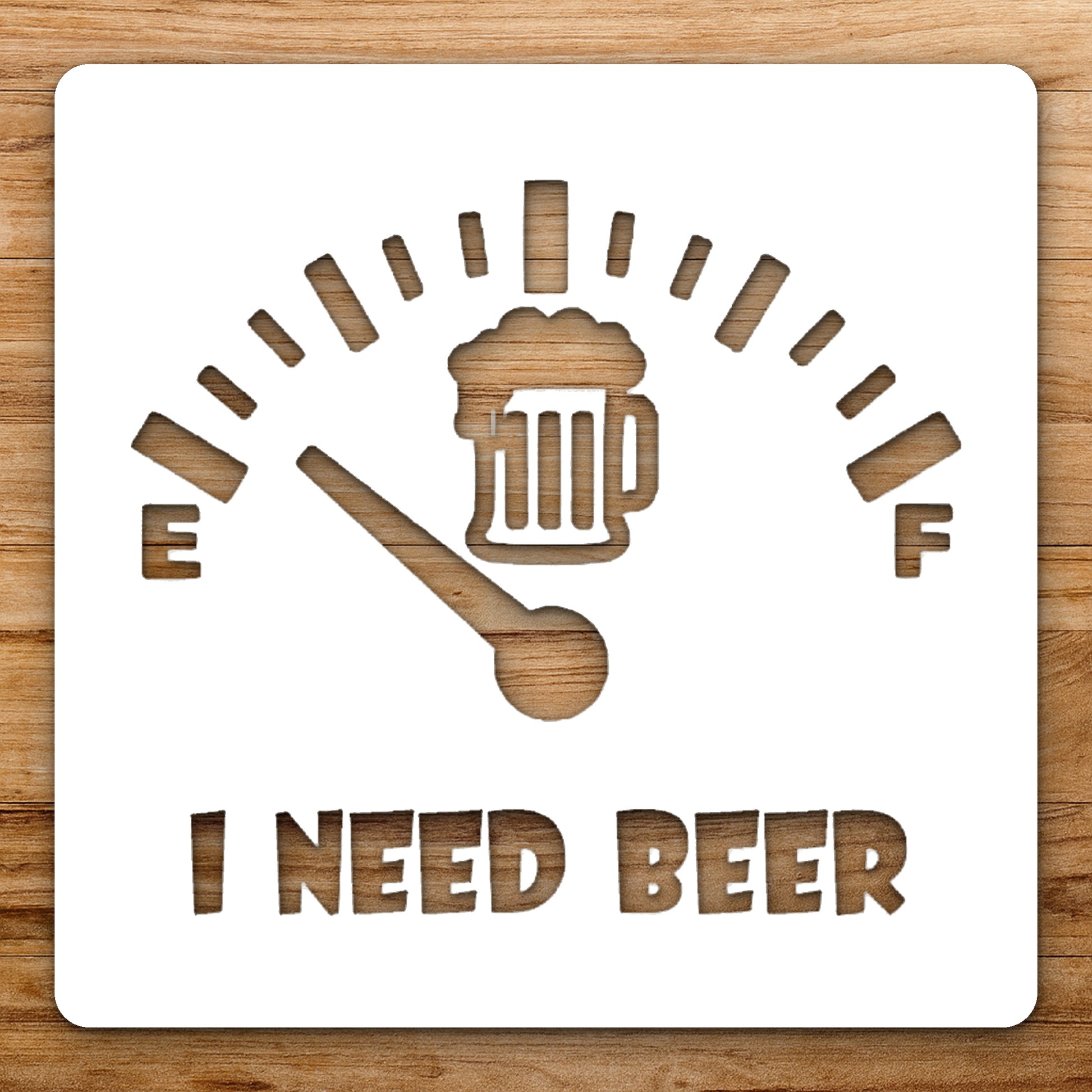 Beer Mug On Fuel Gauge Needle reusable Mylar wall painting stencil