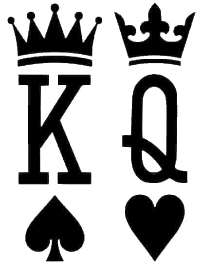 King Symbol With Crown Queen Symbol stencil photo 7