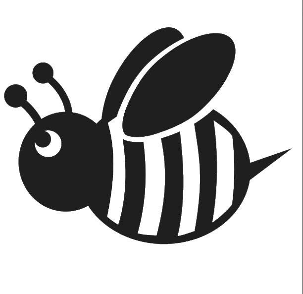 Cartoon Honey Bee with Wings Reusable Mylar Stencil for Art and DIY Crafts Template