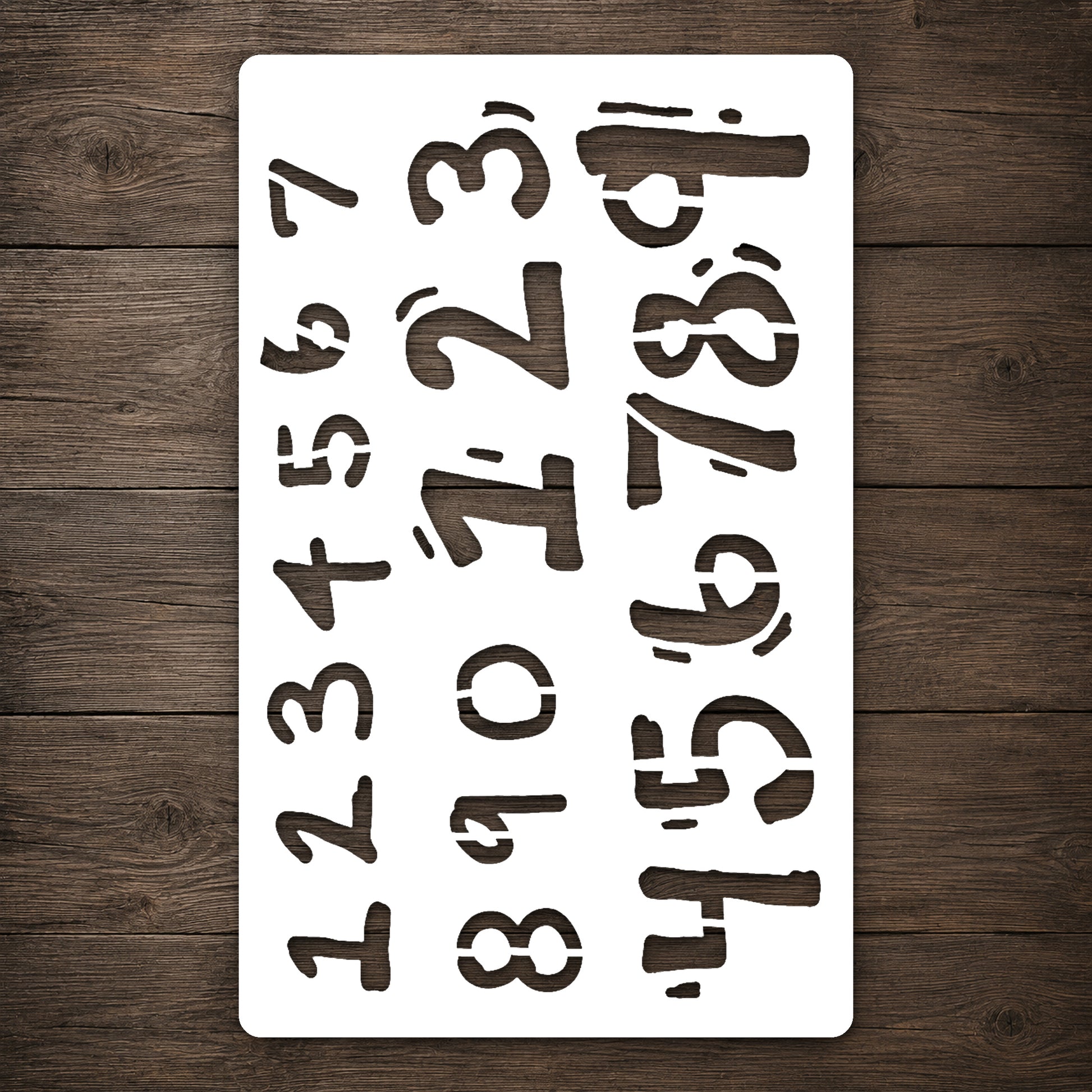 Numbers Zero to Nine Reusable Mylar Stencil for Art, Home Decor, and DIY Crafts Template