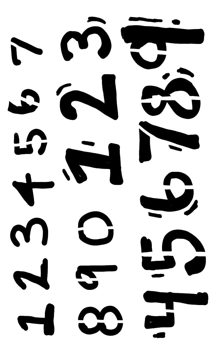 Numbers Zero to Nine Reusable Mylar Stencil for Art, Home Decor, and DIY Crafts Template