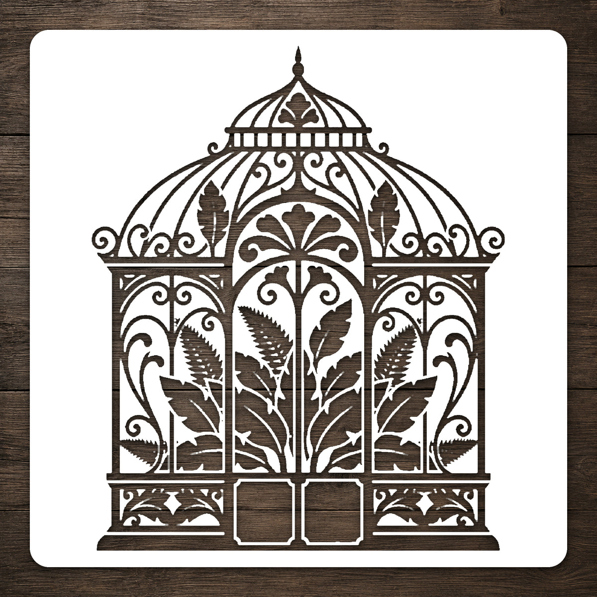 Victorian Greenhouse Botanical Stencil for Art, Home Decor, DIY Crafts, Unique Gifts Template
