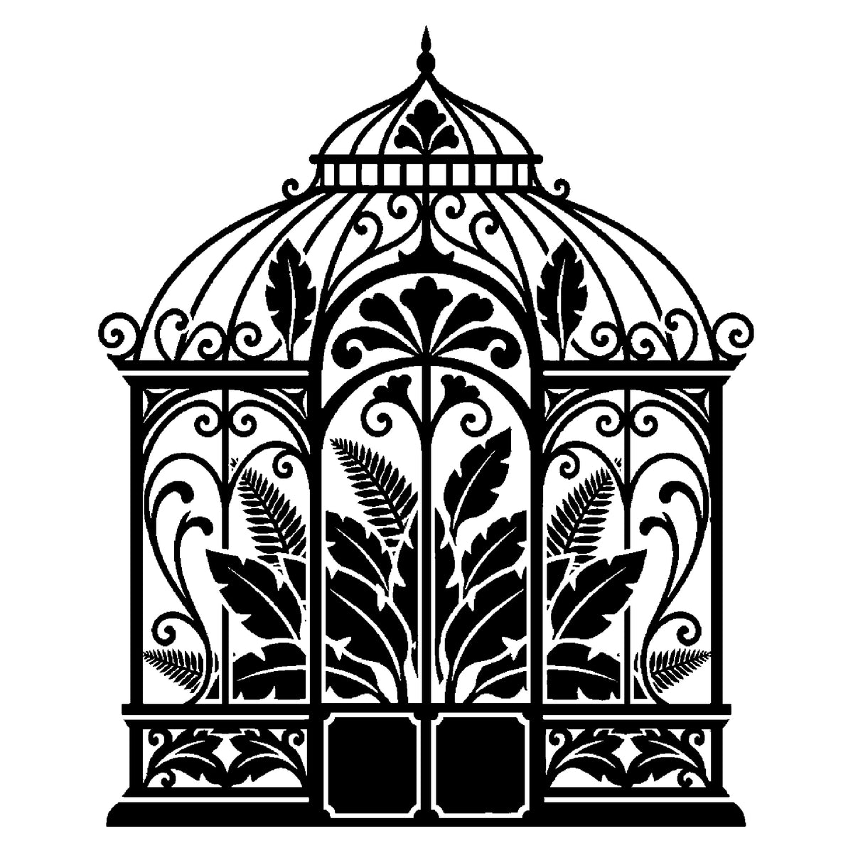 Victorian Greenhouse Botanical Stencil for Art, Home Decor, DIY Crafts, Unique Gifts Template