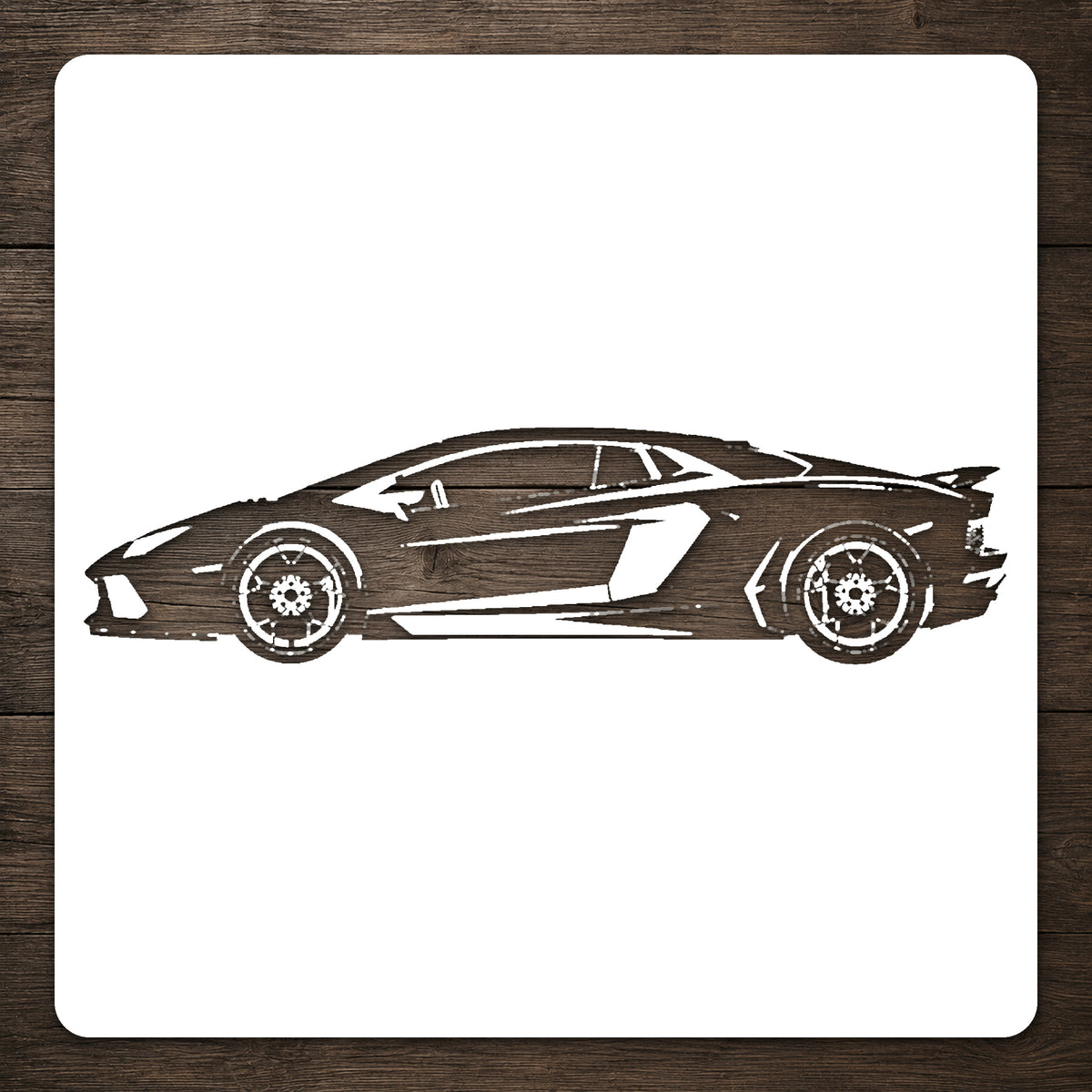 Modern Exotic Supercar Stencil for Art, Home Decor, DIY Crafts, Unique Gifts Template