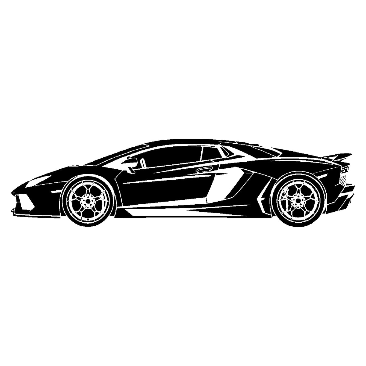 Modern Exotic Supercar Stencil for Art, Home Decor, DIY Crafts, Unique Gifts Template