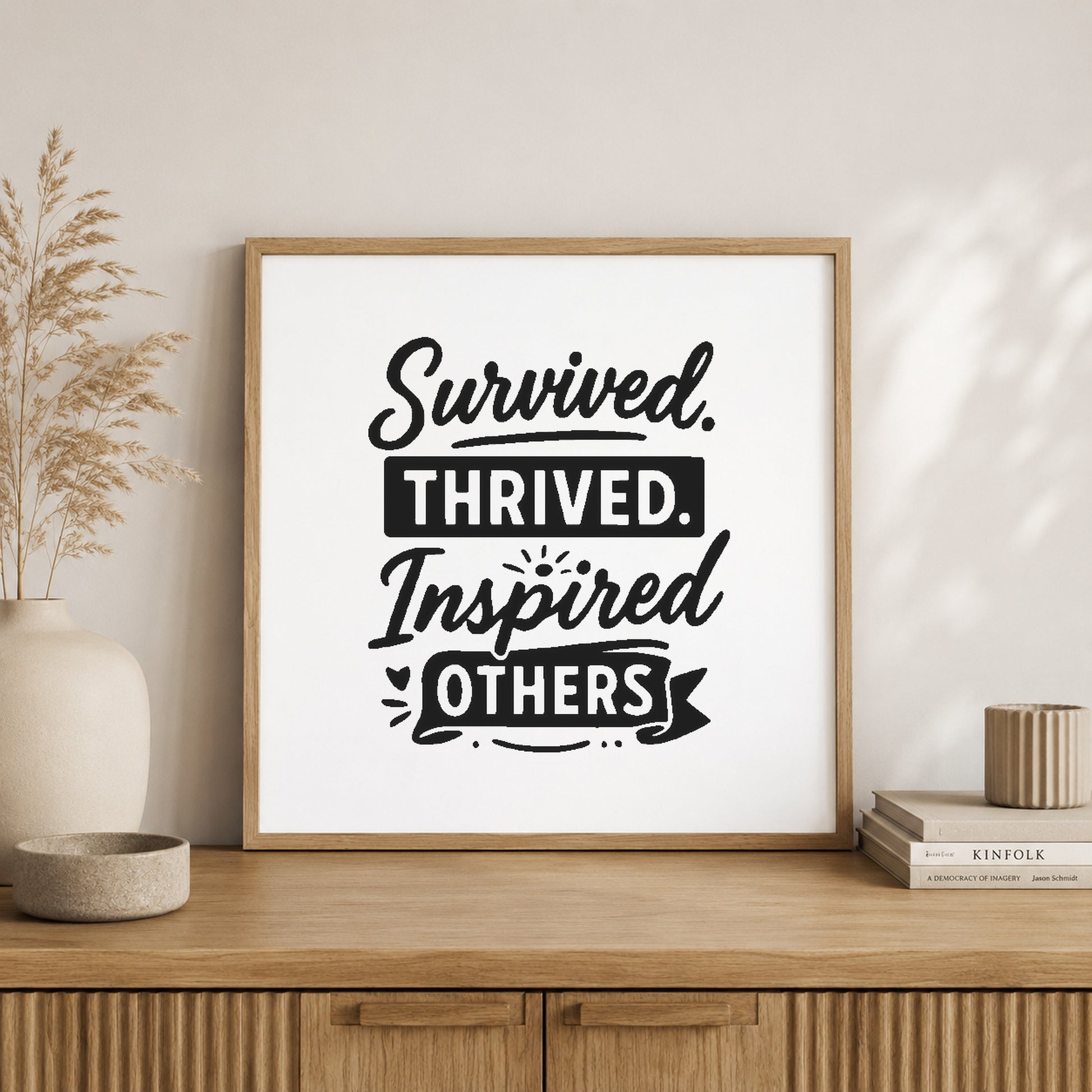 Motivational Typography Stencil for Home Decor & DIY Crafts Template