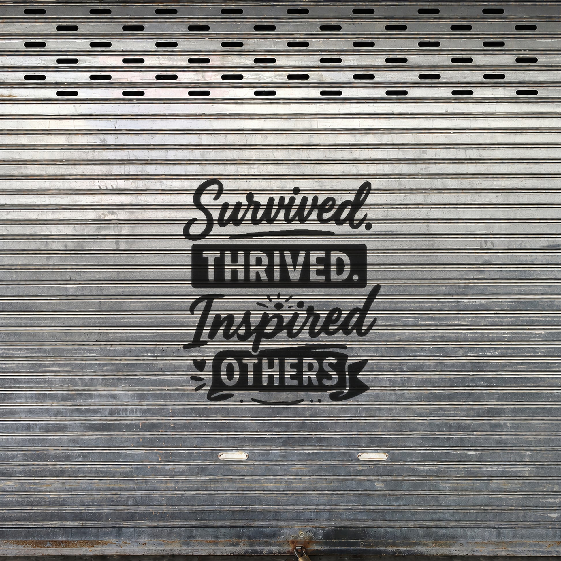 Motivational Typography Stencil for Home Decor & DIY Crafts Template