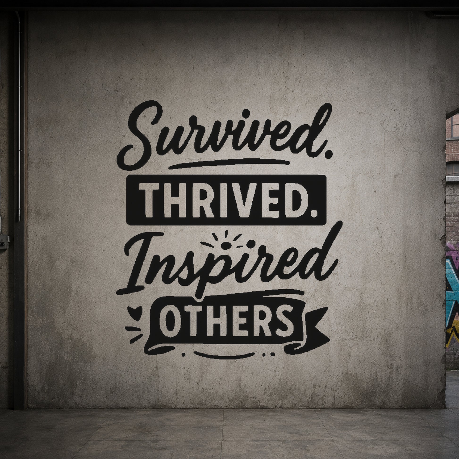 Motivational Typography Stencil for Home Decor & DIY Crafts Template