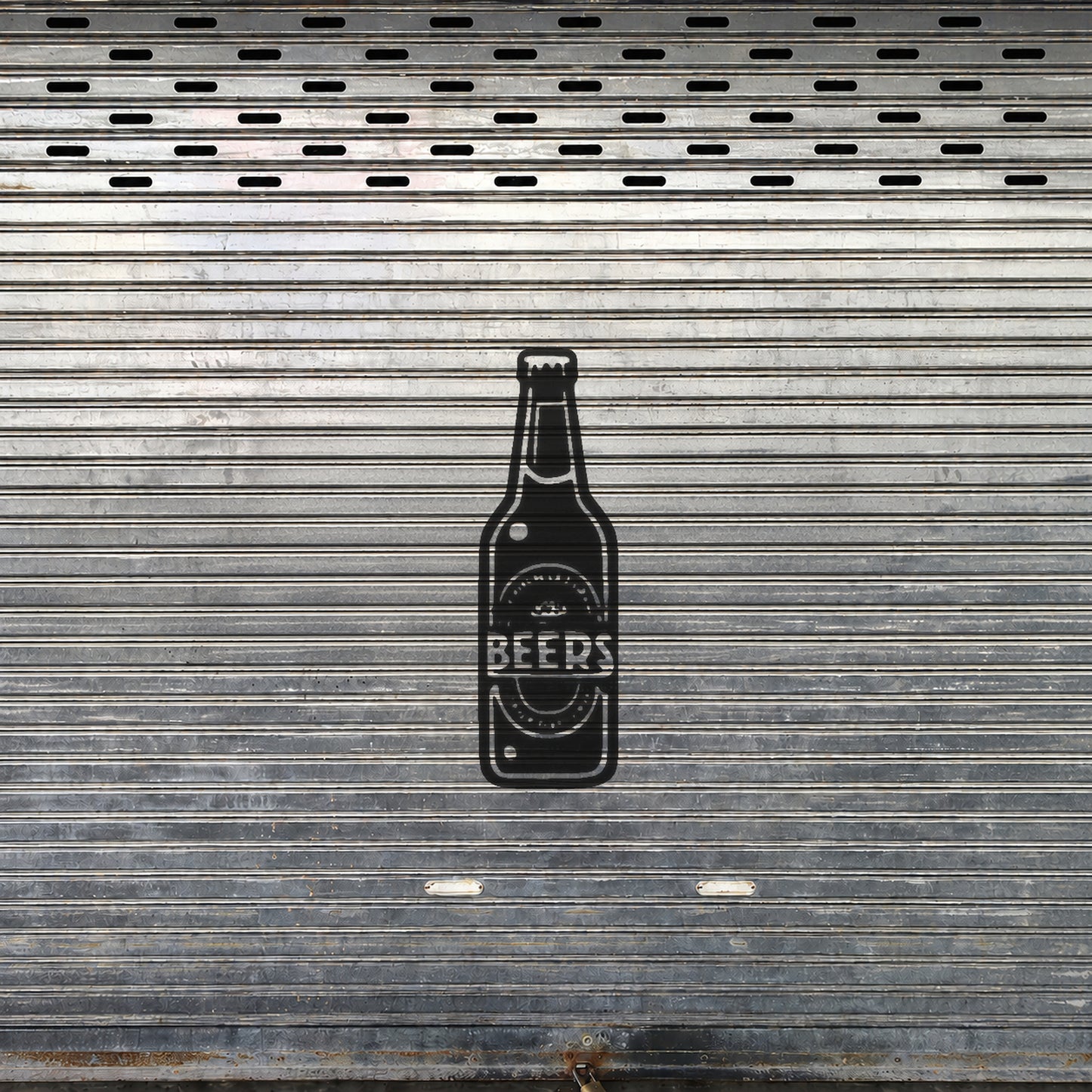 Part 92 Bottle Label Reading Beers Typography Reusable Mylar Stencil for DIY Crafts Template