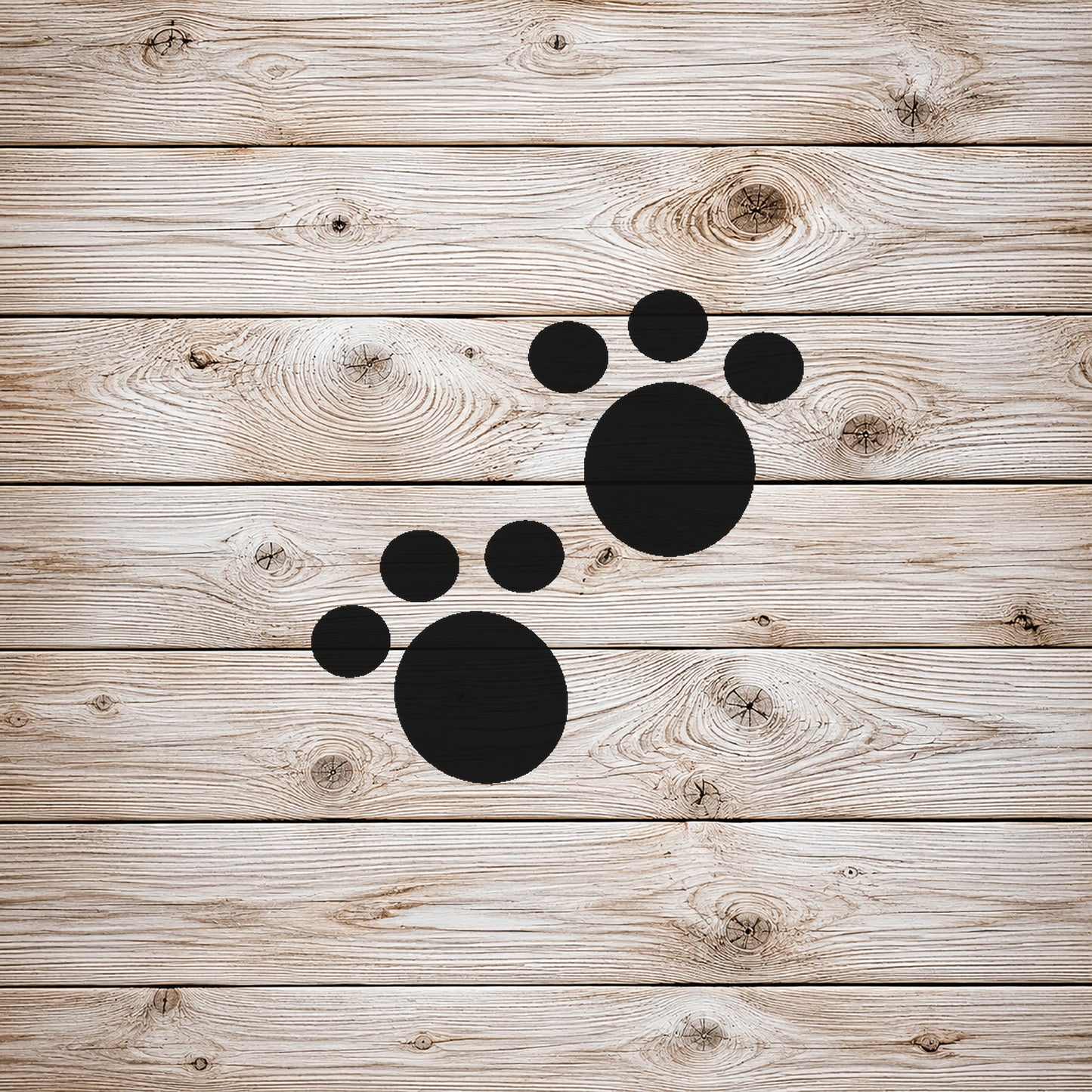 Animal Paw Print Stencil for DIY Crafts, Home Decor, and Unique Gifts Template