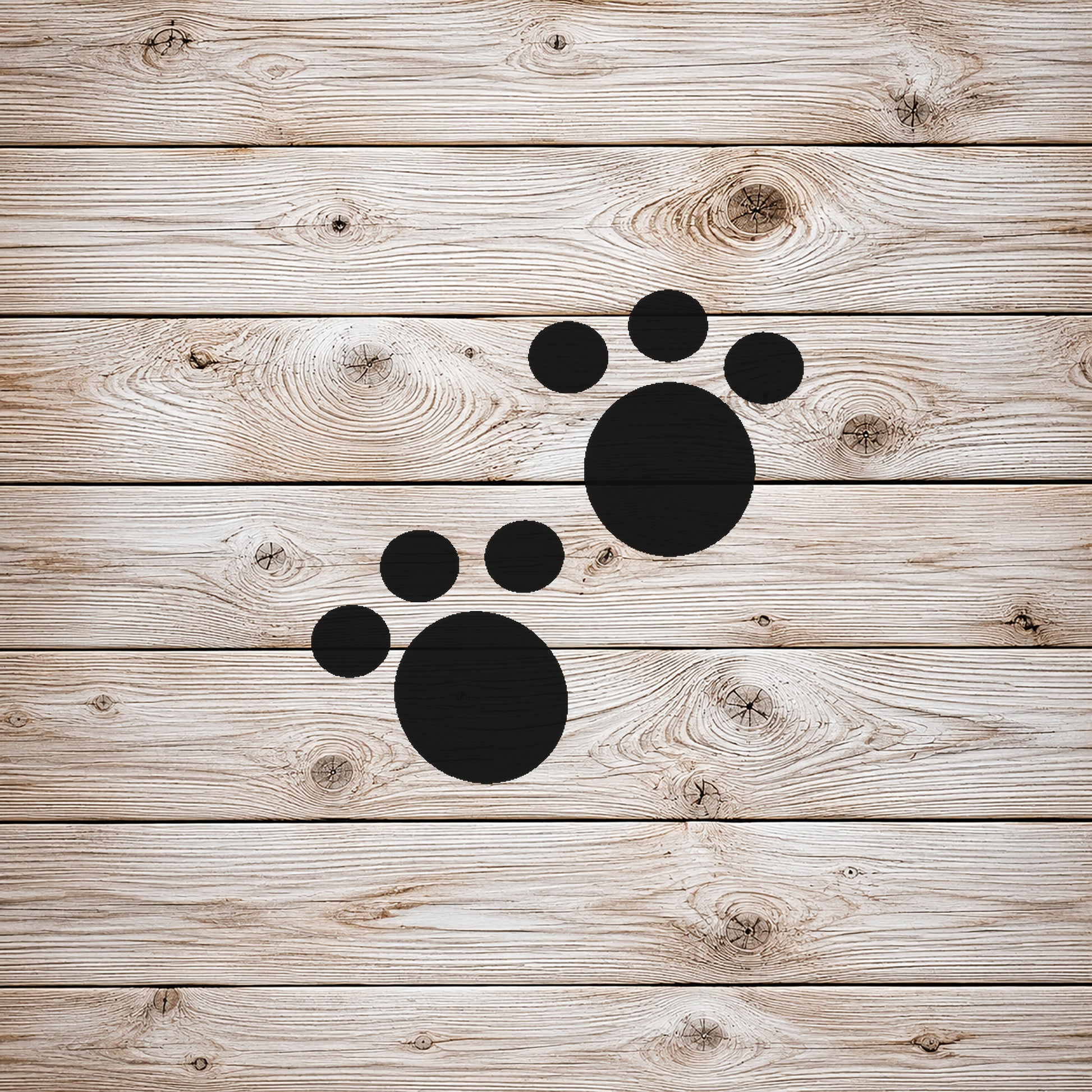 Animal Paw Print Stencil for DIY Crafts, Home Decor, and Unique Gifts Template
