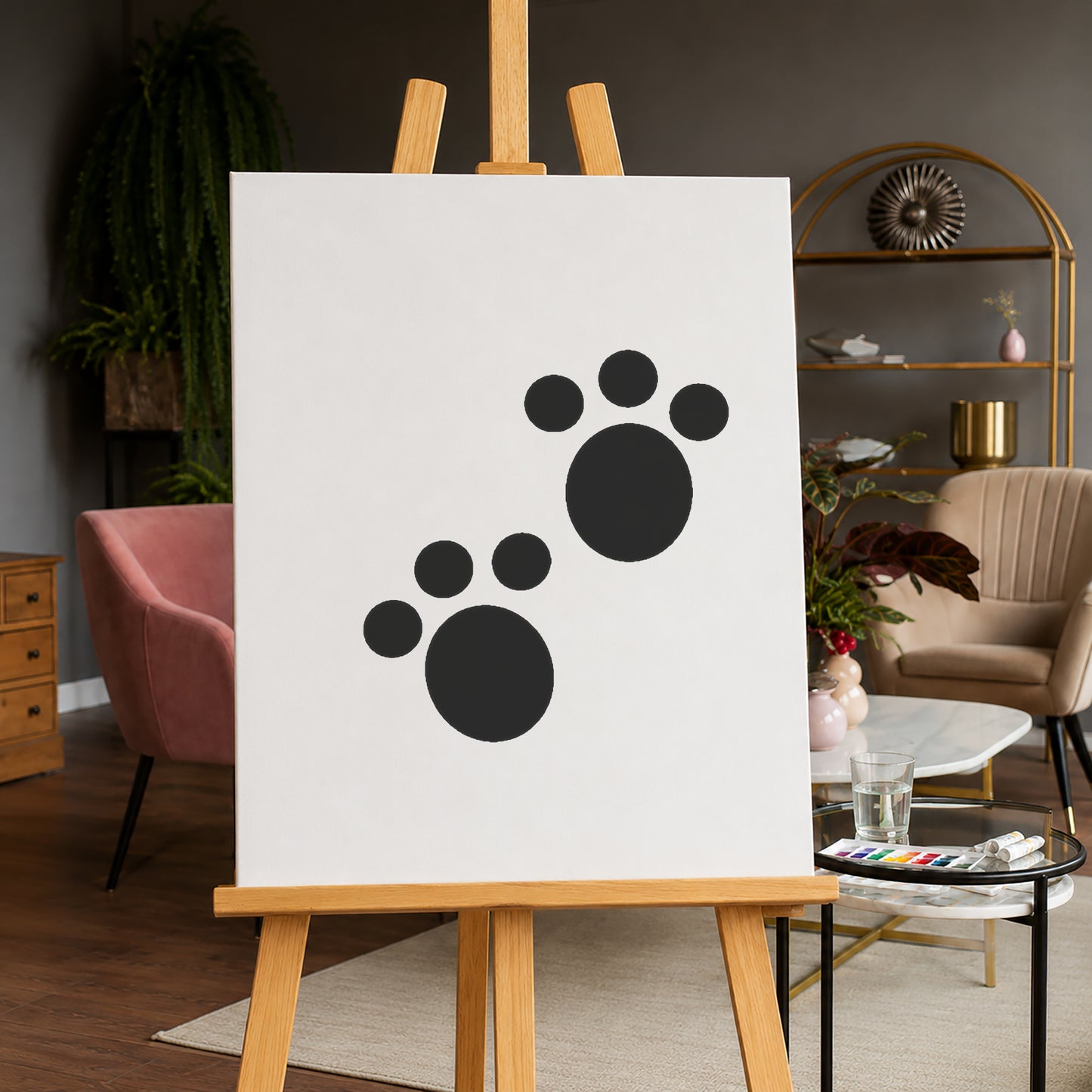 Animal Paw Print Stencil for DIY Crafts, Home Decor, and Unique Gifts Template