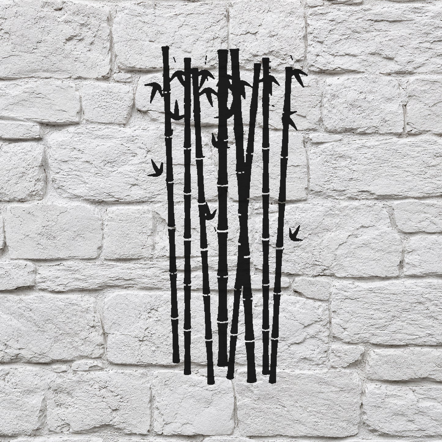 Bamboo Stalks with Leaves Reusable Mylar Stencil for Art & DIY Home Decor Template