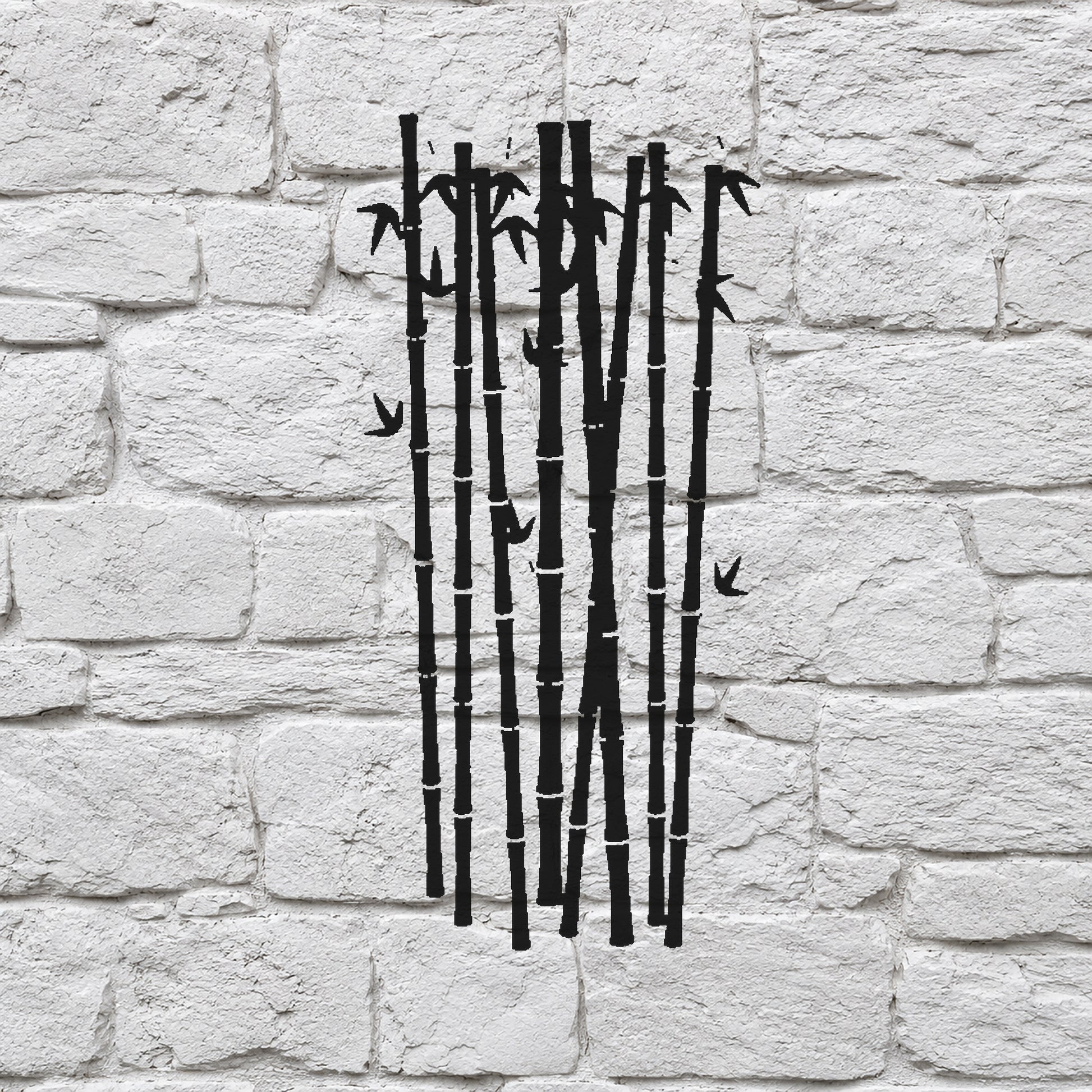 Bamboo Stalks with Leaves Reusable Mylar Stencil for Art & DIY Home Decor Template
