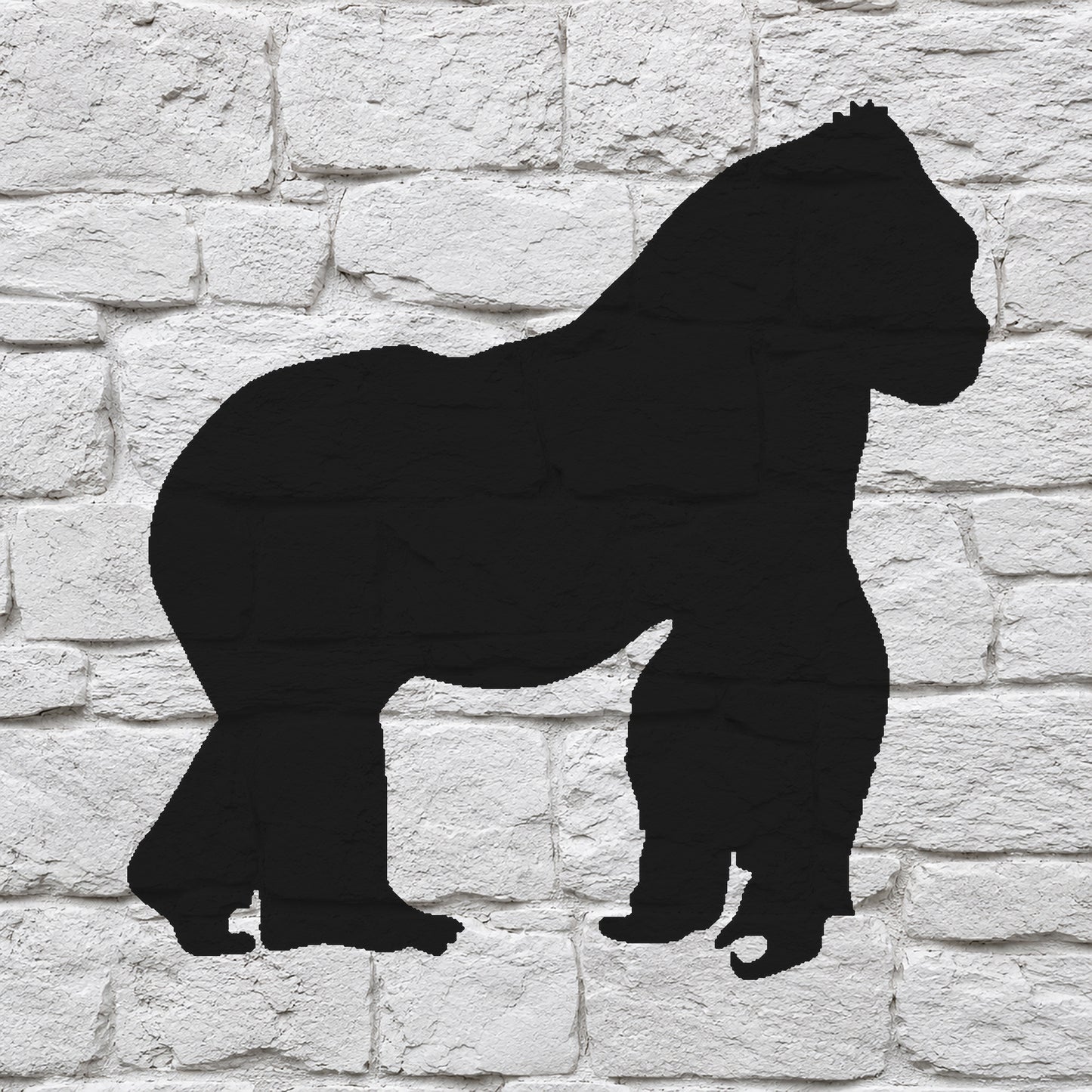 Cheerful Gorilla Standing Pose Reusable Mylar Stencil for Art and DIY Crafts Template