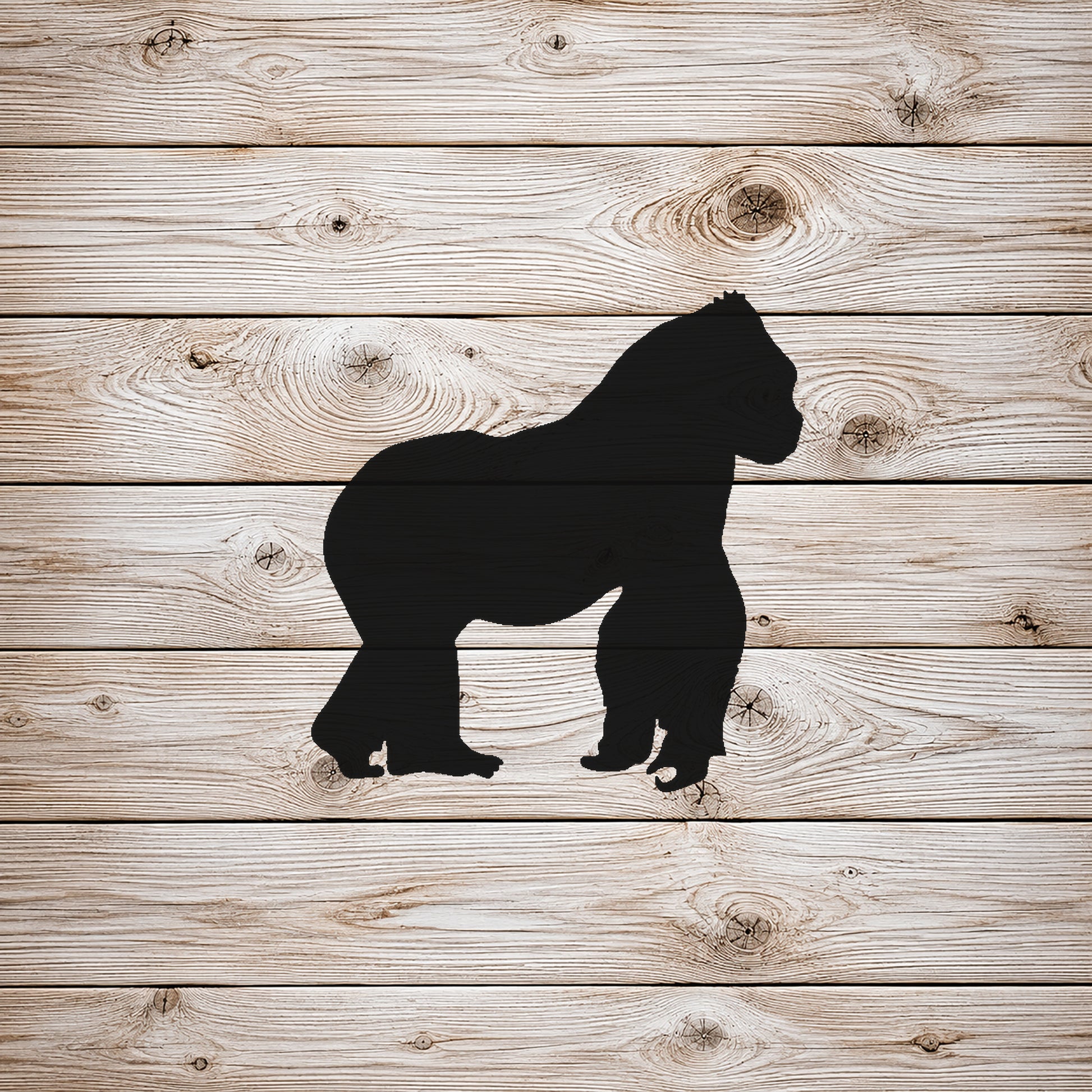 Cheerful Gorilla Standing Pose Reusable Mylar Stencil for Art and DIY Crafts Template