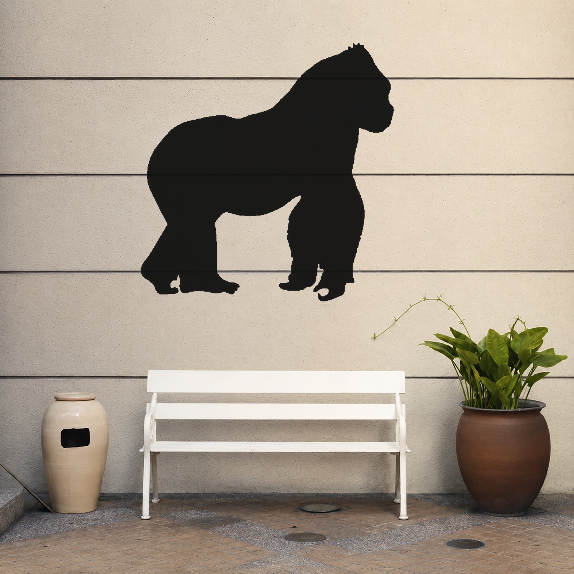 Cheerful Gorilla Standing Pose Reusable Mylar Stencil for Art and DIY Crafts Template