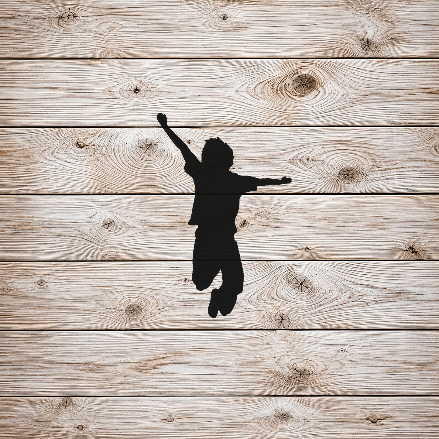 Jumping Child Stencil for Art, Home Decor, DIY Crafts, Unique Gifts Template