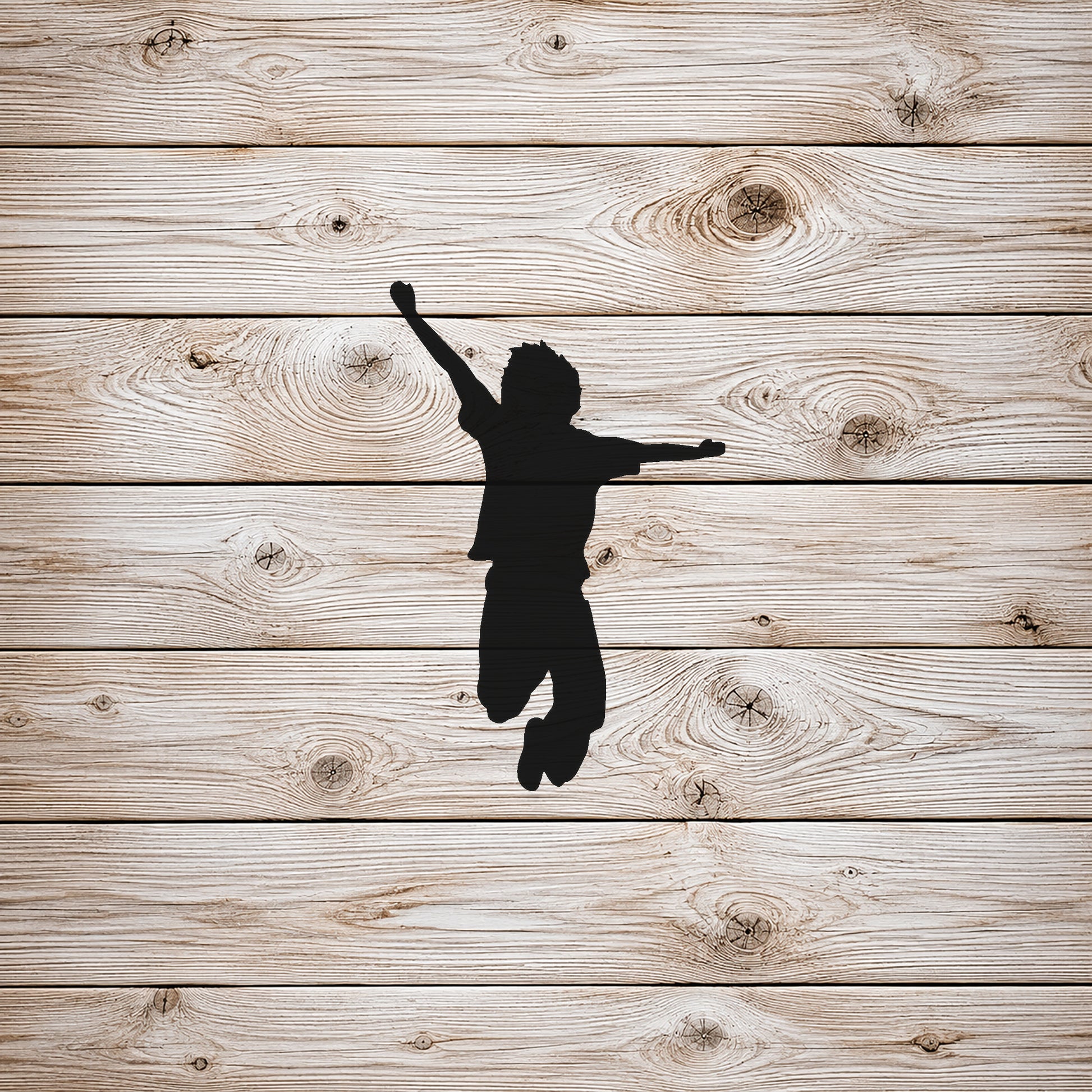 Jumping Child Stencil for Art, Home Decor, DIY Crafts, Unique Gifts Template