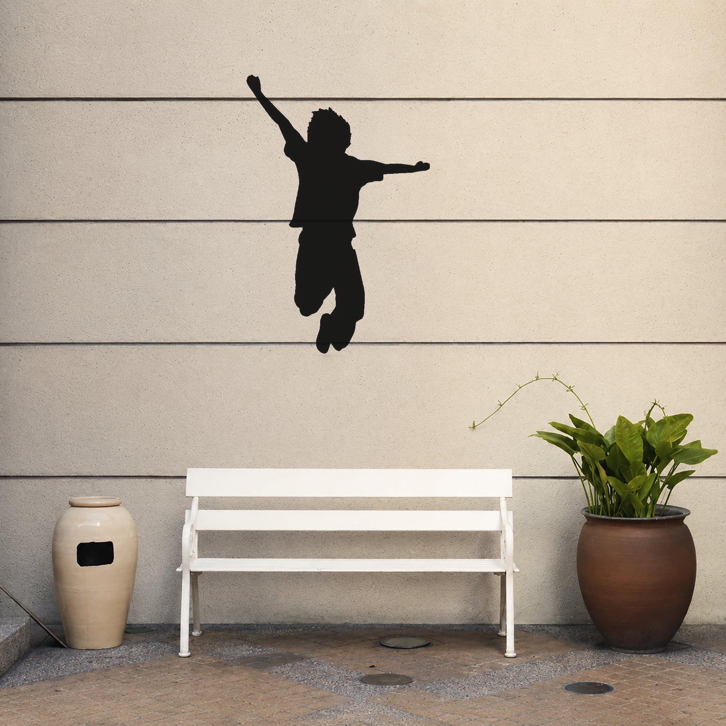 Jumping Child Stencil for Art, Home Decor, DIY Crafts, Unique Gifts Template