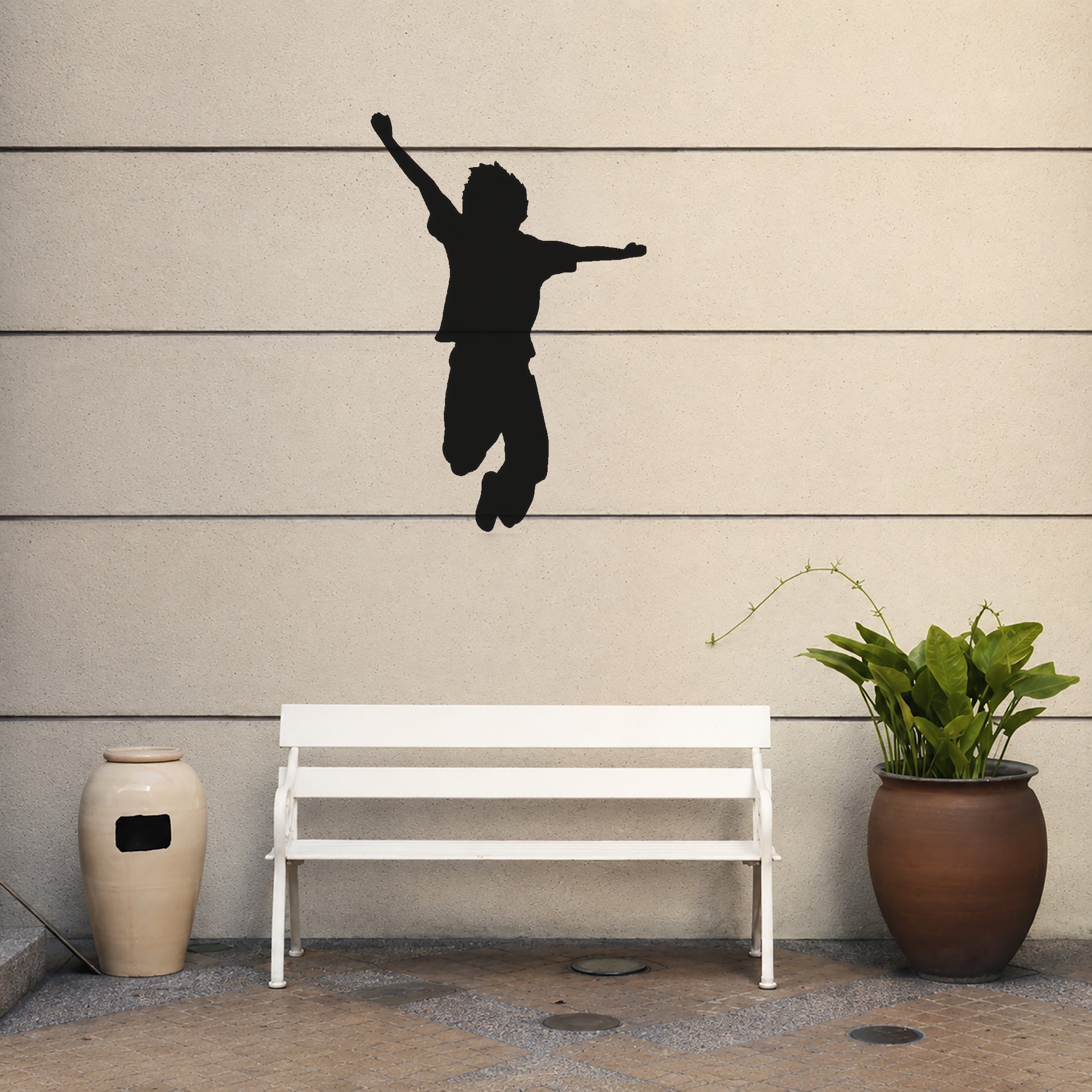 Jumping Child Stencil for Art, Home Decor, DIY Crafts, Unique Gifts Template