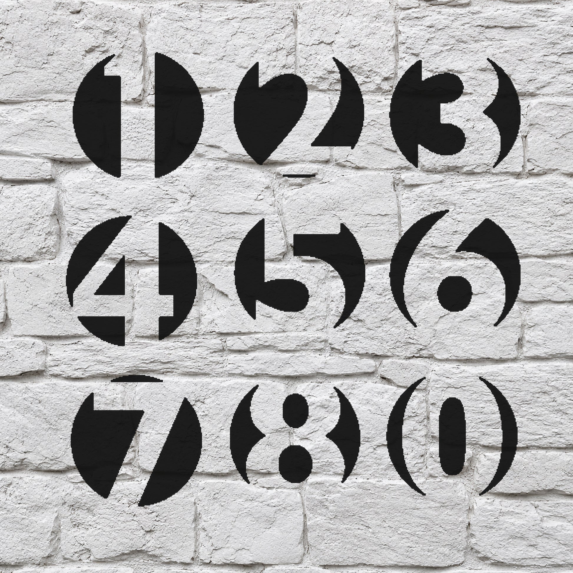 Numbers in Circular Shapes Reusable Mylar Stencil for Art, Home Decor, and DIY Crafts Template