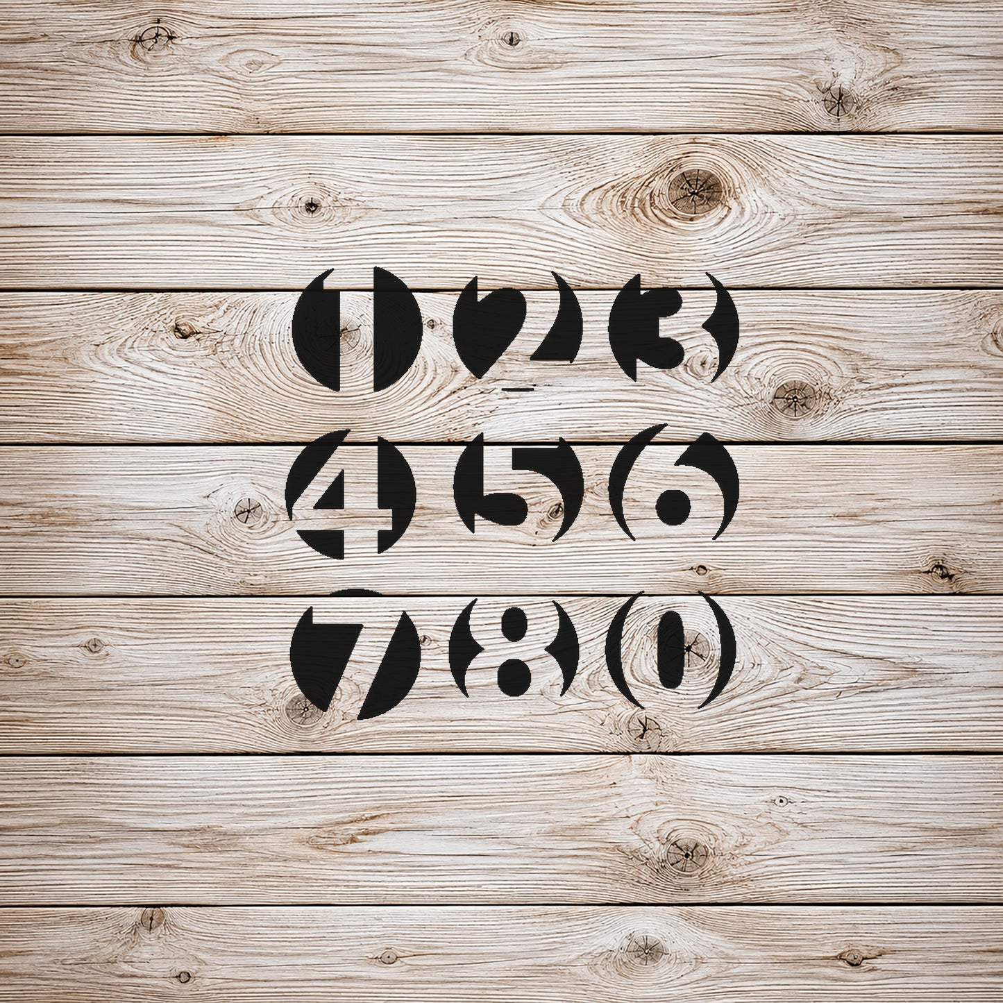 Numbers in Circular Shapes Reusable Mylar Stencil for Art, Home Decor, and DIY Crafts Template