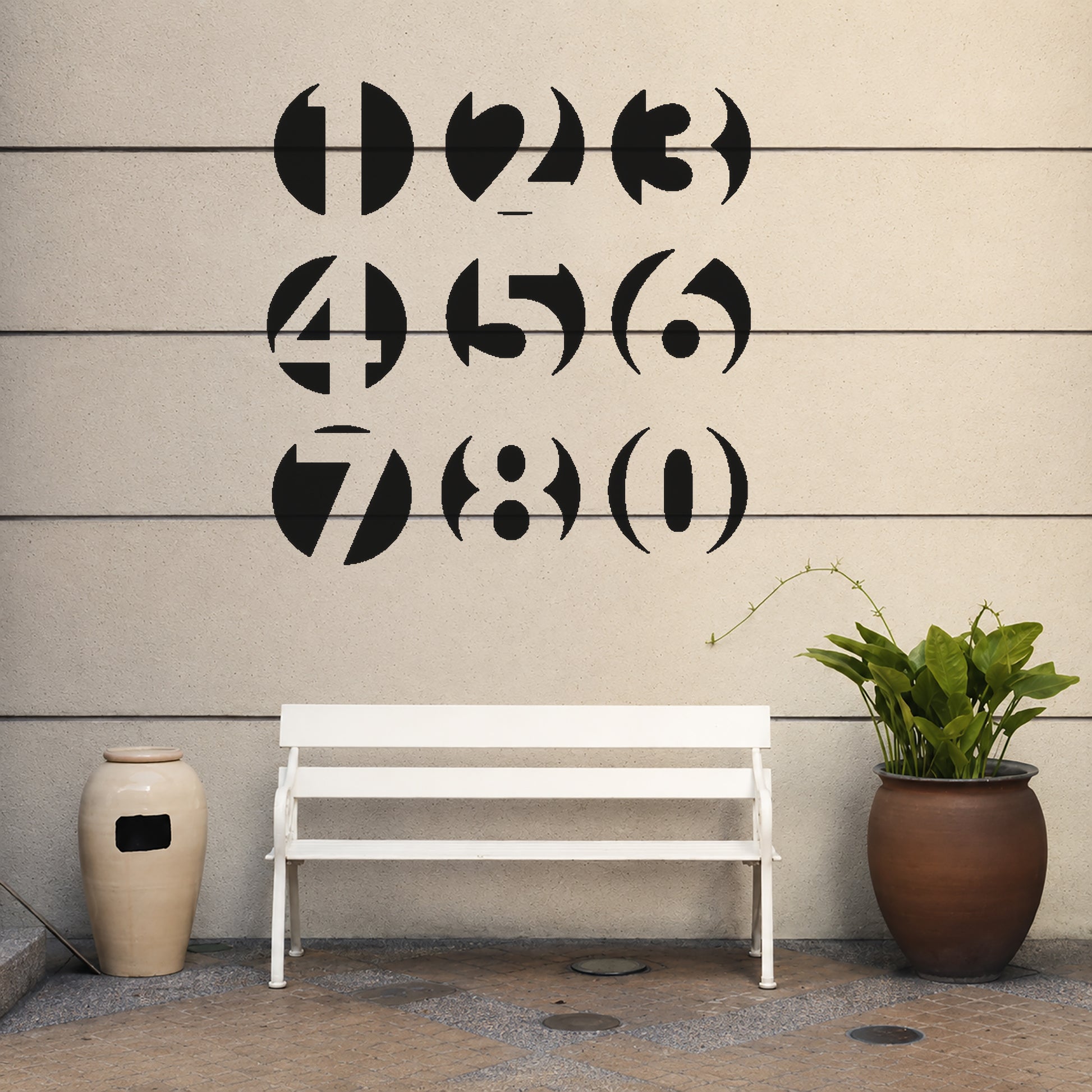 Numbers in Circular Shapes Reusable Mylar Stencil for Art, Home Decor, and DIY Crafts Template