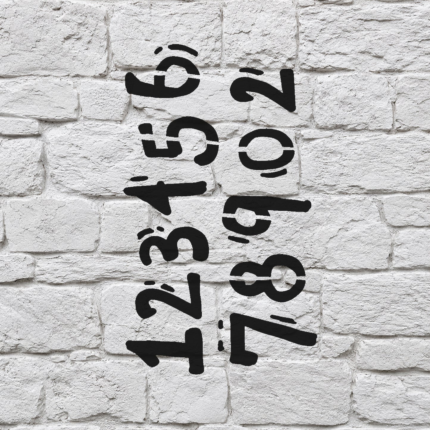 Reusable Mylar Stencil - Numbers One to Nine Cutout for Art and DIY Crafts Template