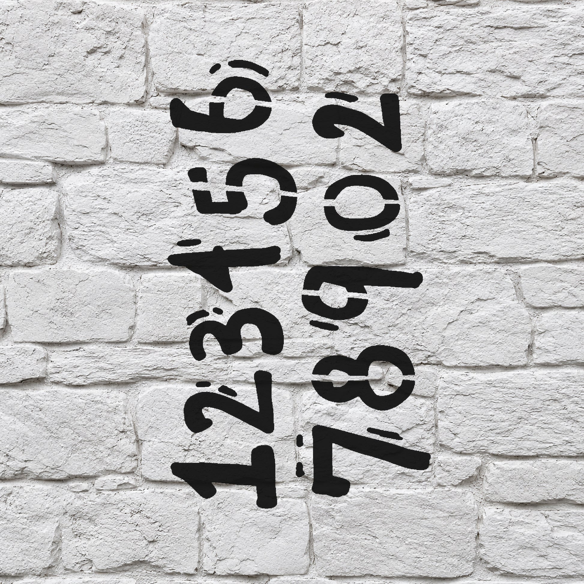 Reusable Mylar Stencil - Numbers One to Nine Cutout for Art and DIY Crafts Template