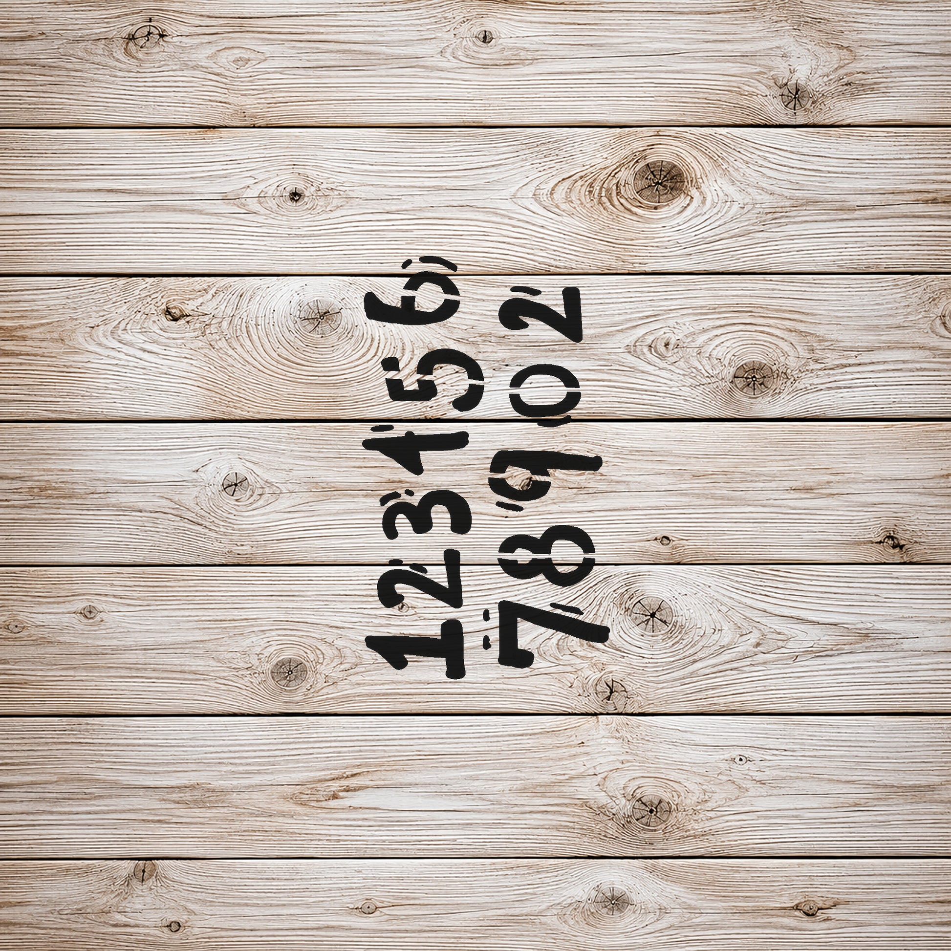 Reusable Mylar Stencil - Numbers One to Nine Cutout for Art and DIY Crafts Template