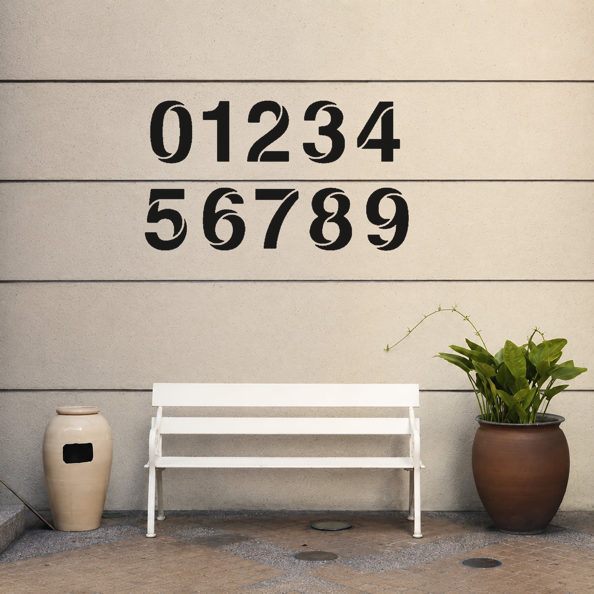 Bold Font Numbers Stencil 0-9 for Art, Home Decor, DIY Crafts, Unique Gifts Template