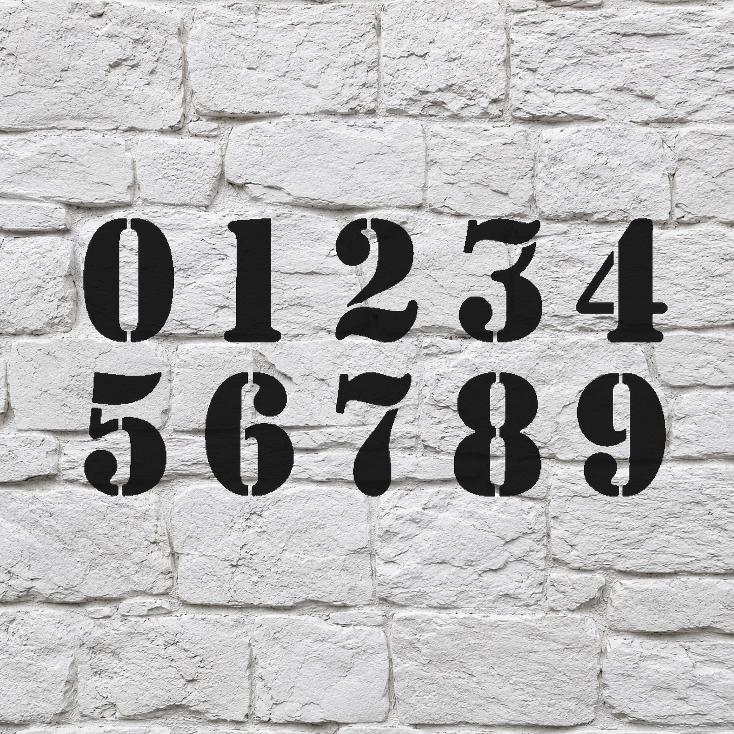 Reusable Mylar Stencil - Numbers 0 to 9 Font for Art, Home Decor, DIY Crafts, Unique Gifts Template