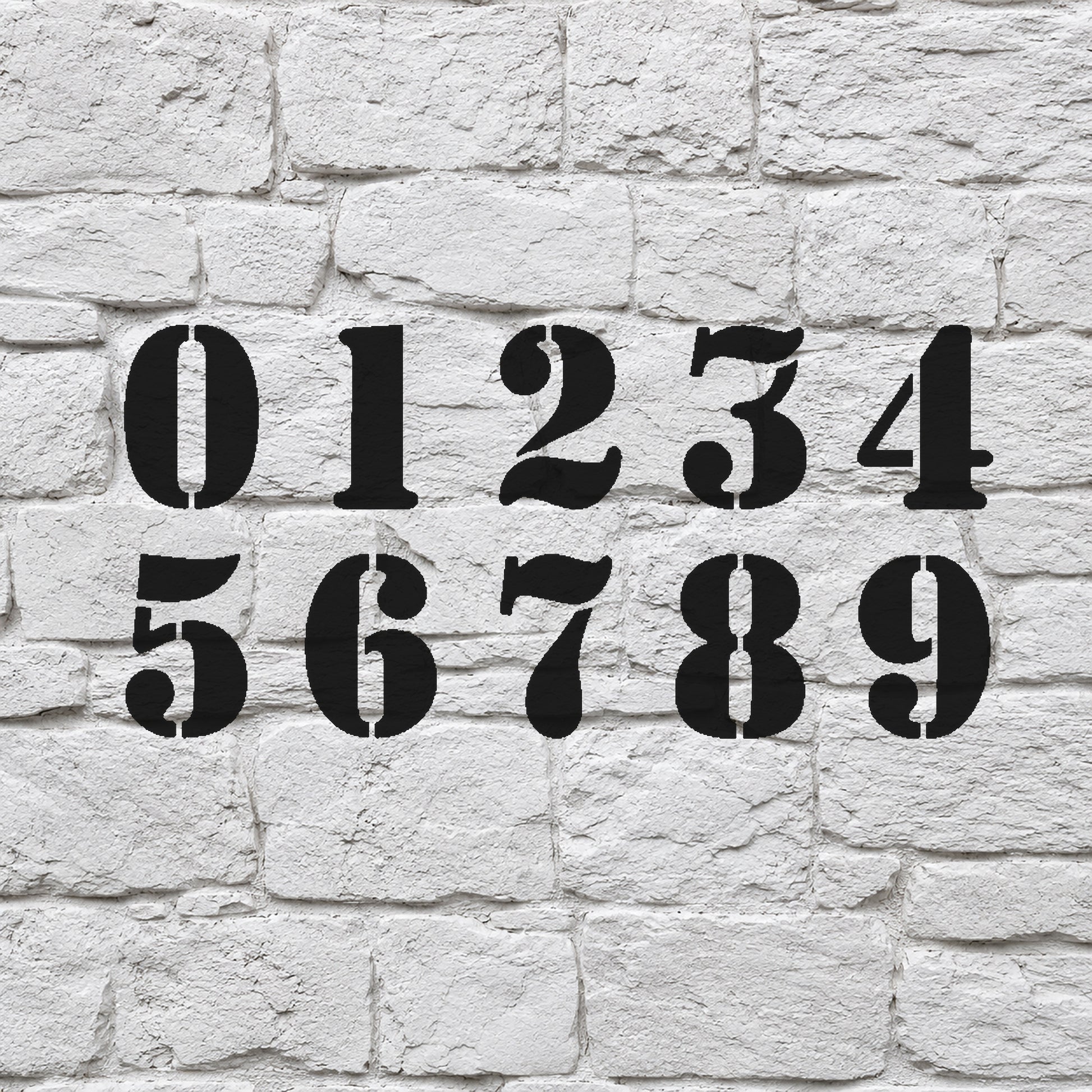Reusable Mylar Stencil - Numbers 0 to 9 Font for Art, Home Decor, DIY Crafts, Unique Gifts Template