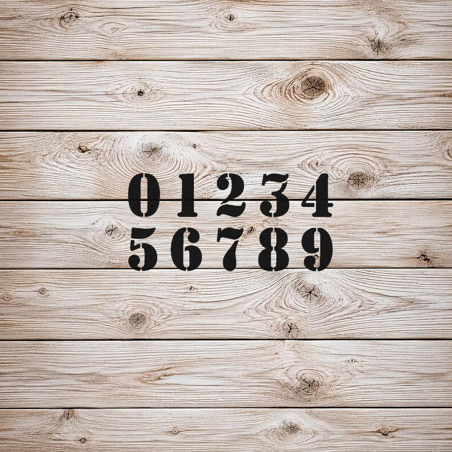 Reusable Mylar Stencil - Numbers 0 to 9 Font for Art, Home Decor, DIY Crafts, Unique Gifts Template