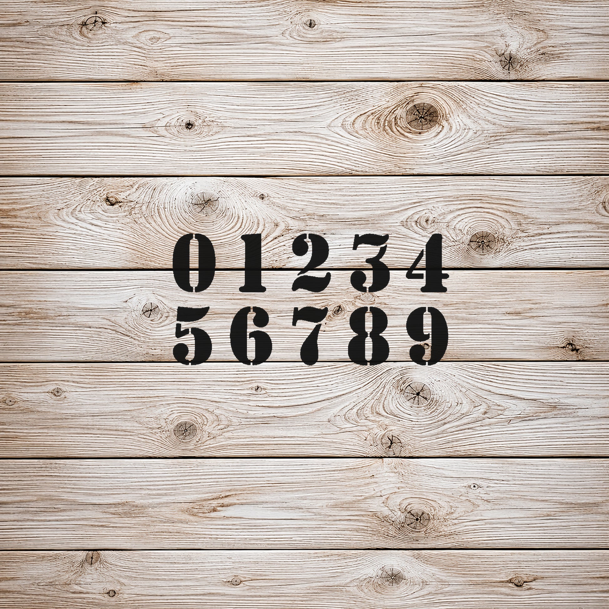 Reusable Mylar Stencil - Numbers 0 to 9 Font for Art, Home Decor, DIY Crafts, Unique Gifts Template
