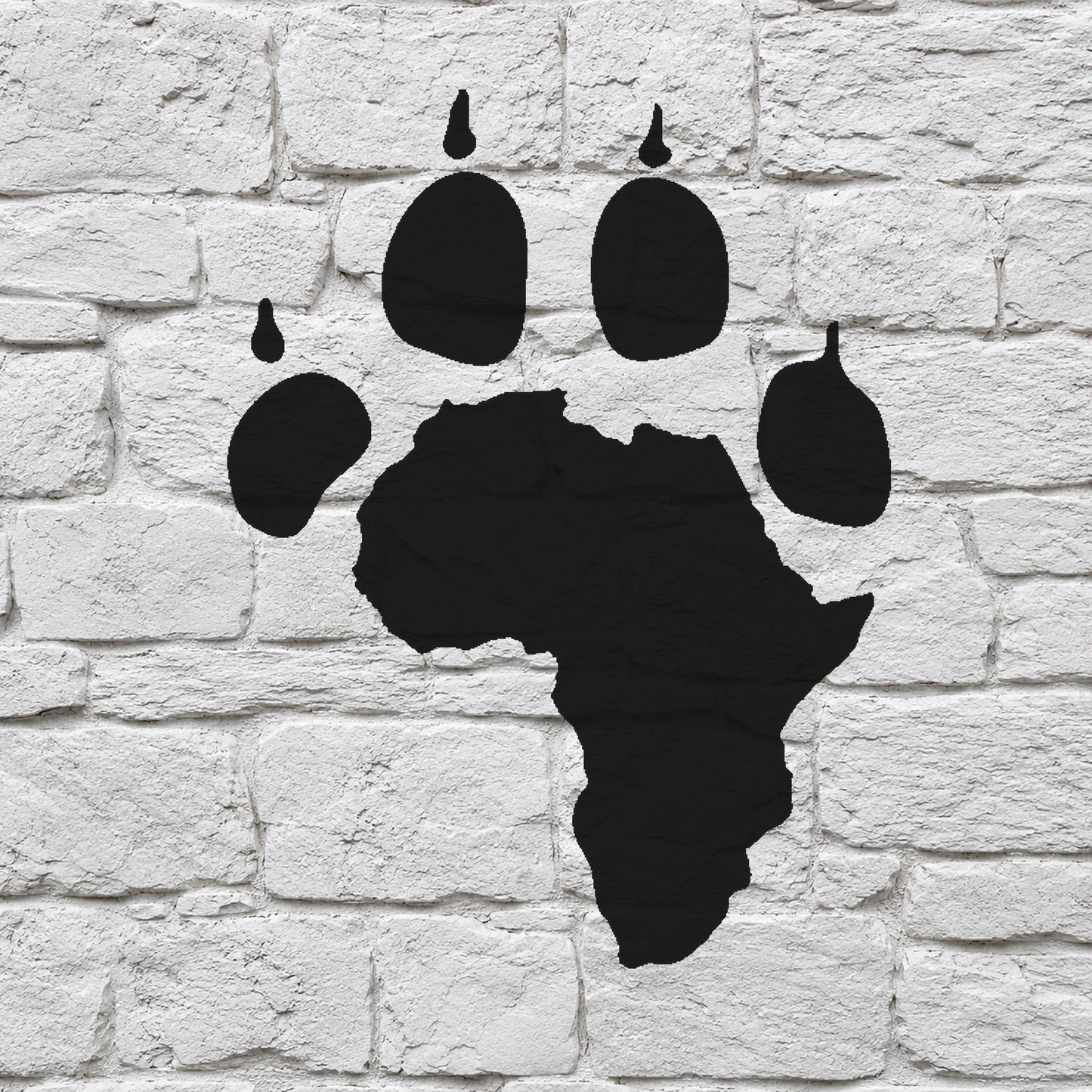 Paw Print Africa Shape Reusable Mylar Stencil for Art & DIY Crafts Template