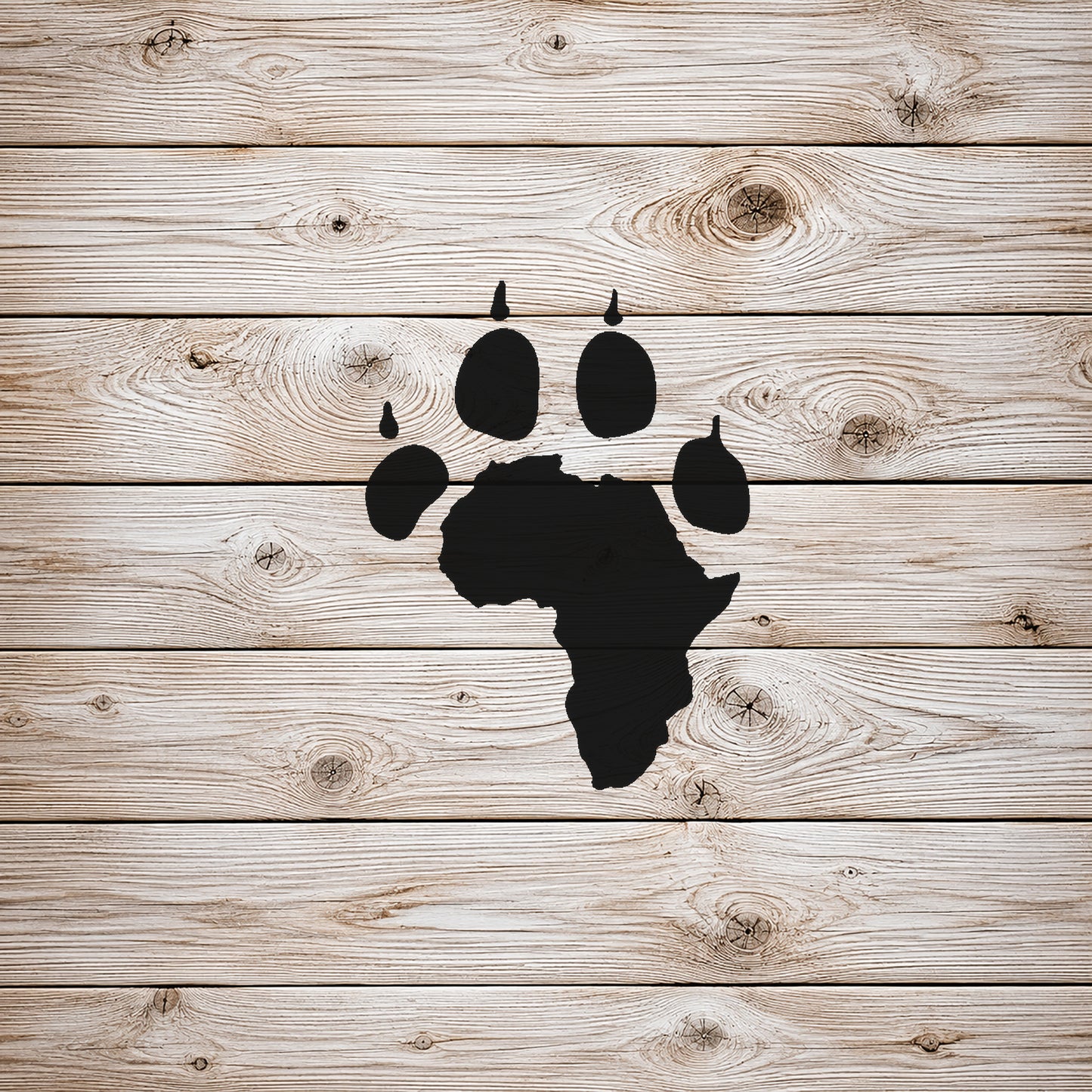 Paw Print Africa Shape Reusable Mylar Stencil for Art & DIY Crafts Template