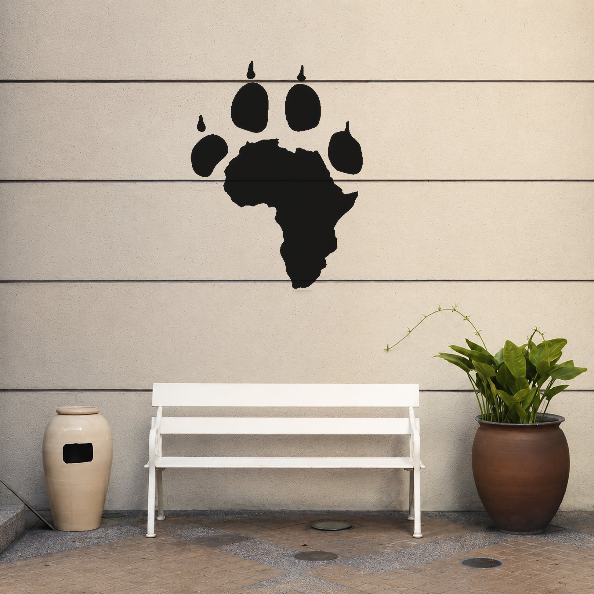 Paw Print Africa Shape Reusable Mylar Stencil for Art & DIY Crafts Template