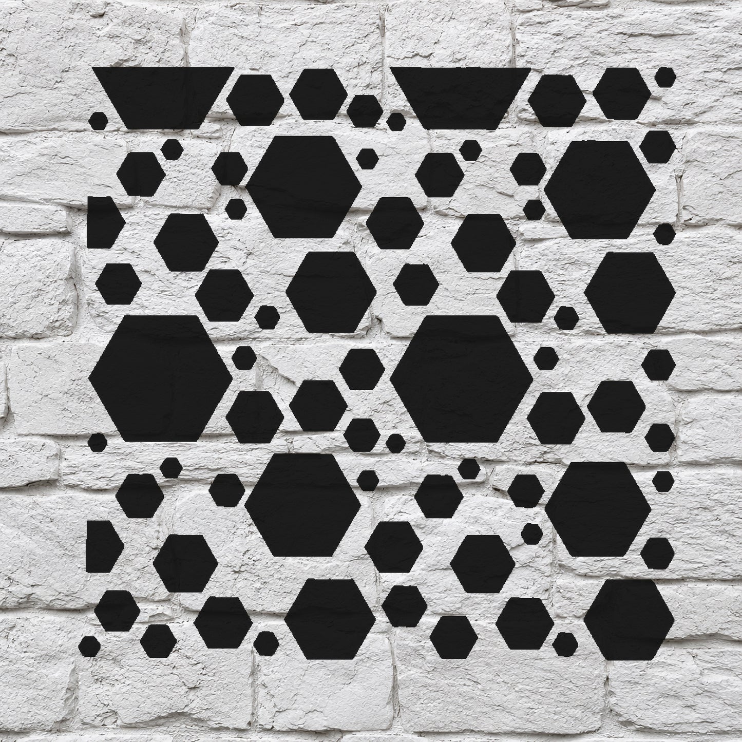 Repeating Hexagon Shapes Reusable Mylar Stencil for Art & DIY Crafts Template