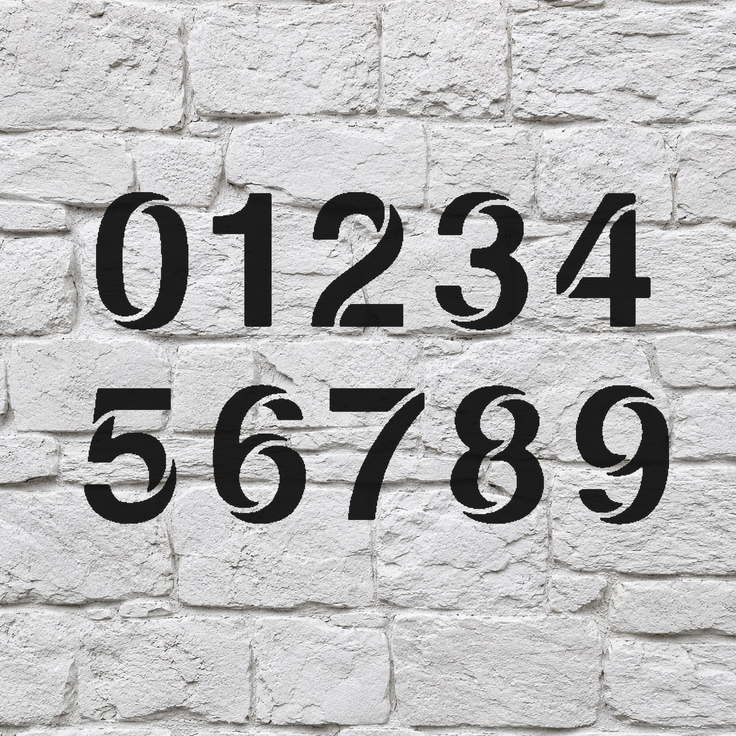 Reusable Mylar Stencil - Zero-One-Two-Three-Four-Five-Six-Seven for DIY Crafts & Home Decor Template