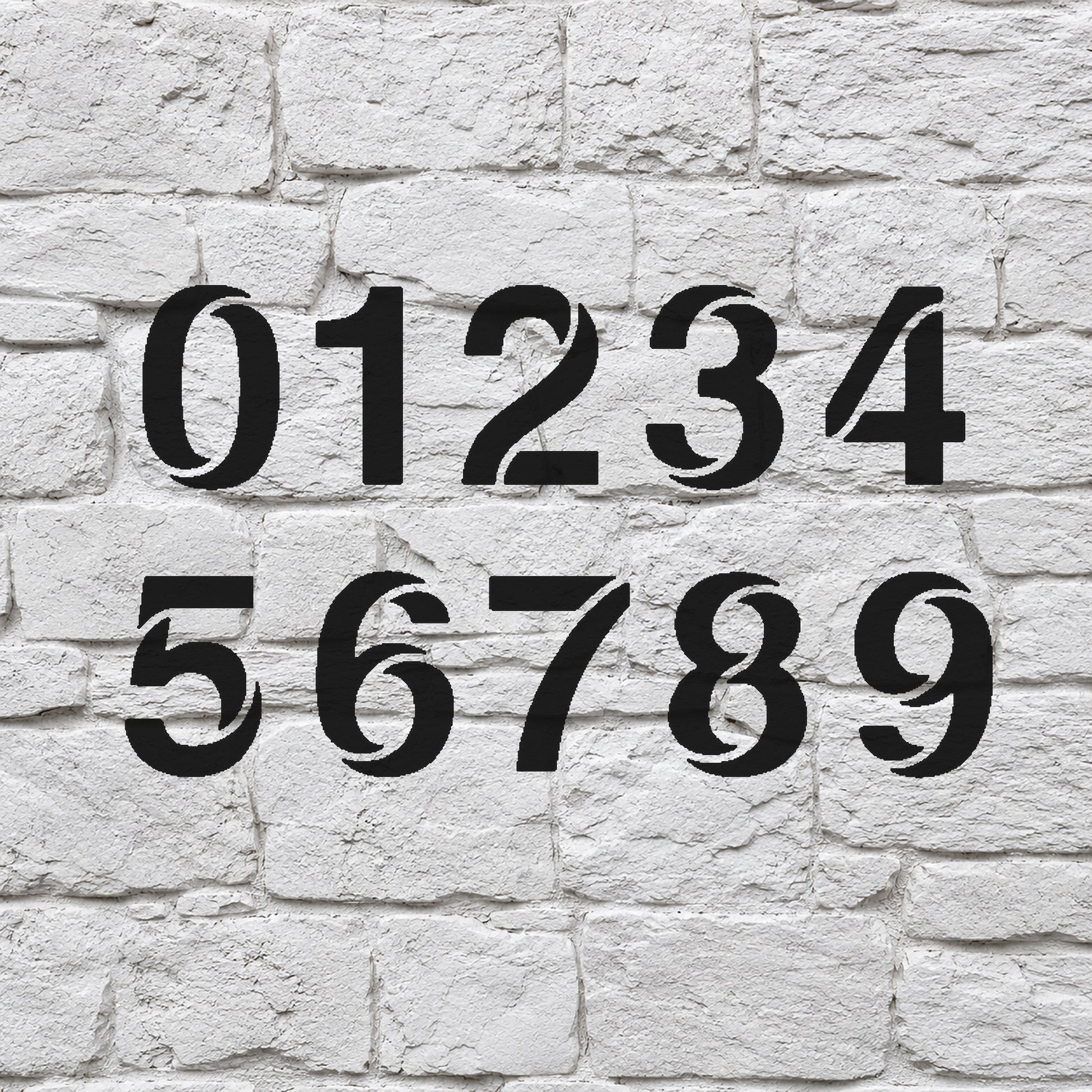 Reusable Mylar Stencil - Zero-One-Two-Three-Four-Five-Six-Seven for DIY Crafts & Home Decor Template