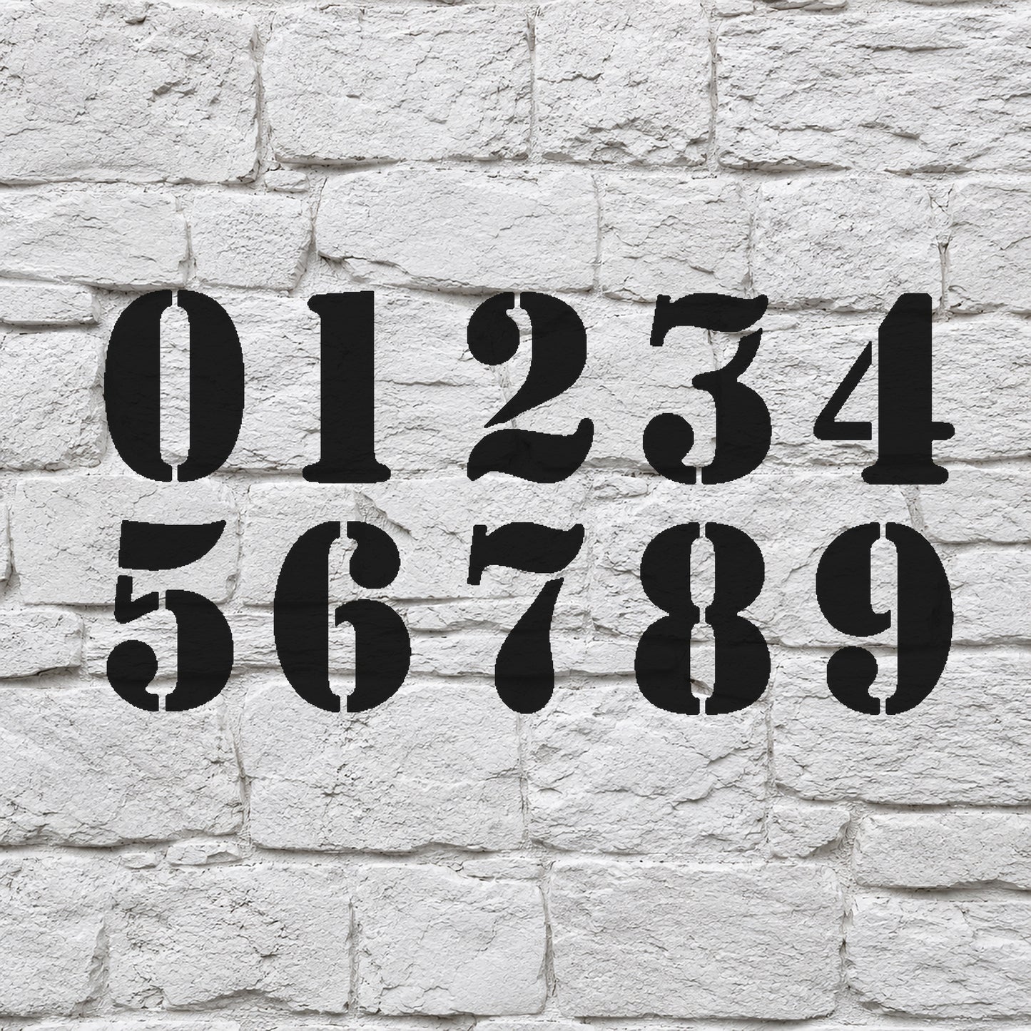 Bold Numbers Stencil 0-9 for Art, Home Decor, DIY Crafts, Unique Gifts Template