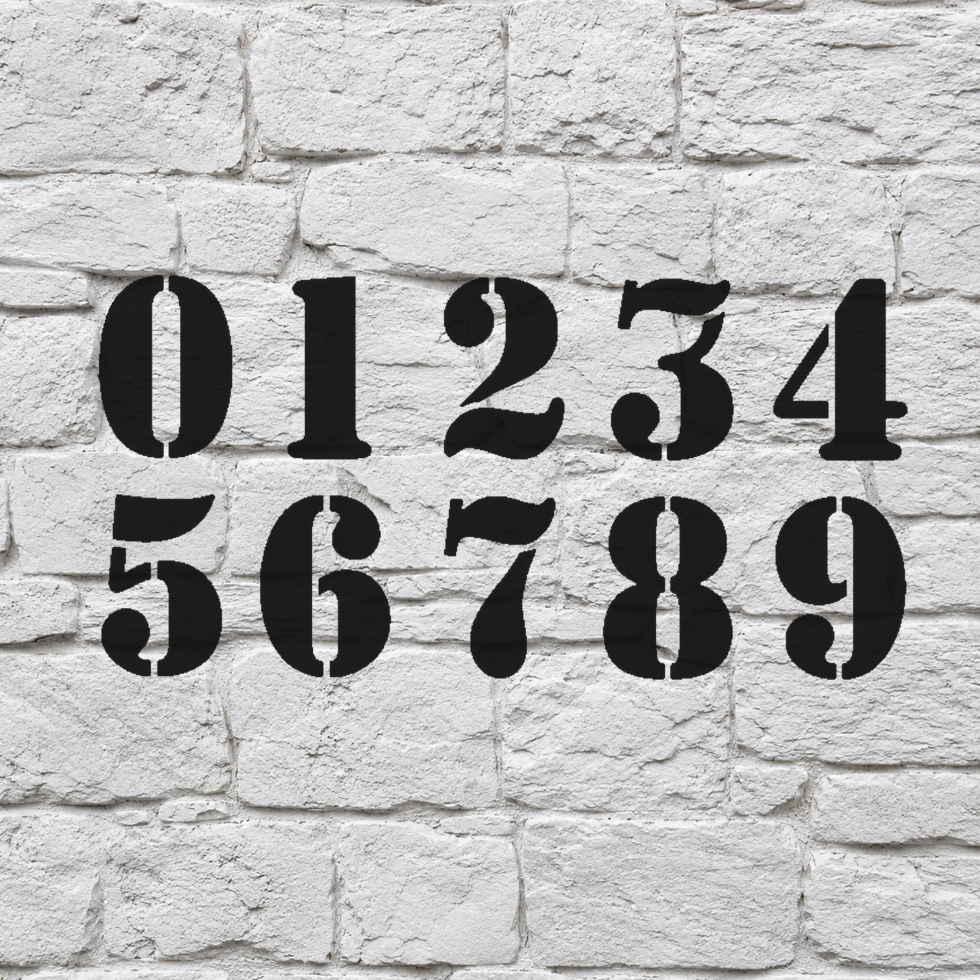 Bold Numbers Stencil 0-9 for Art, Home Decor, DIY Crafts, Unique Gifts Template