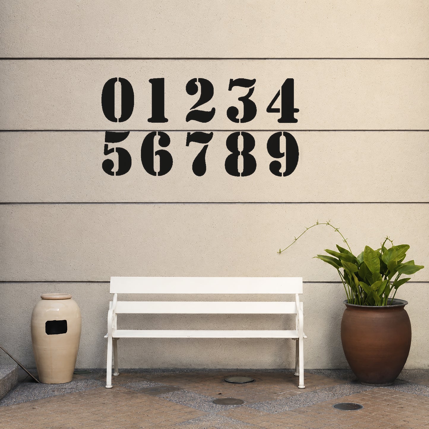 Bold Numbers Stencil 0-9 for Art, Home Decor, DIY Crafts, Unique Gifts Template