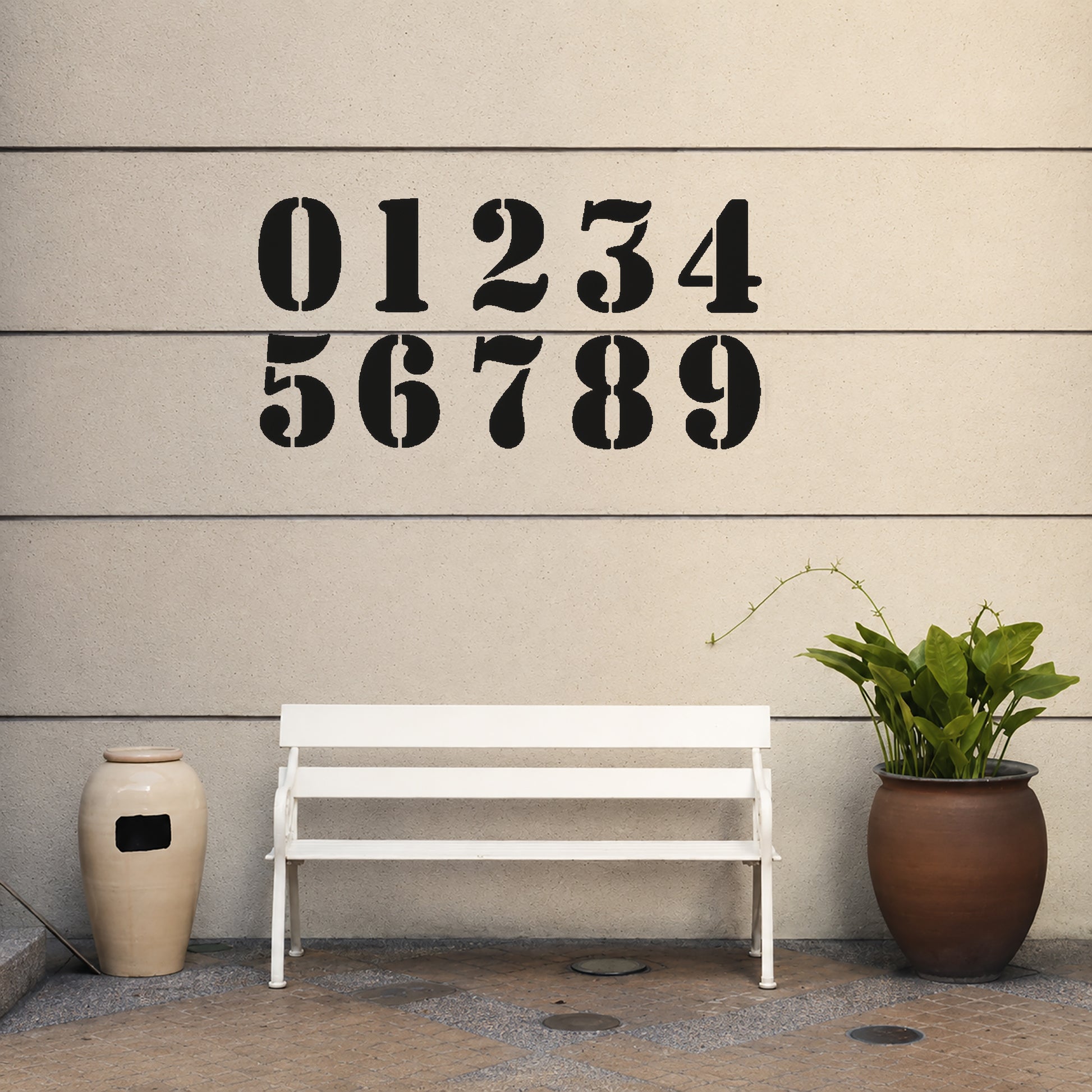 Bold Numbers Stencil 0-9 for Art, Home Decor, DIY Crafts, Unique Gifts Template