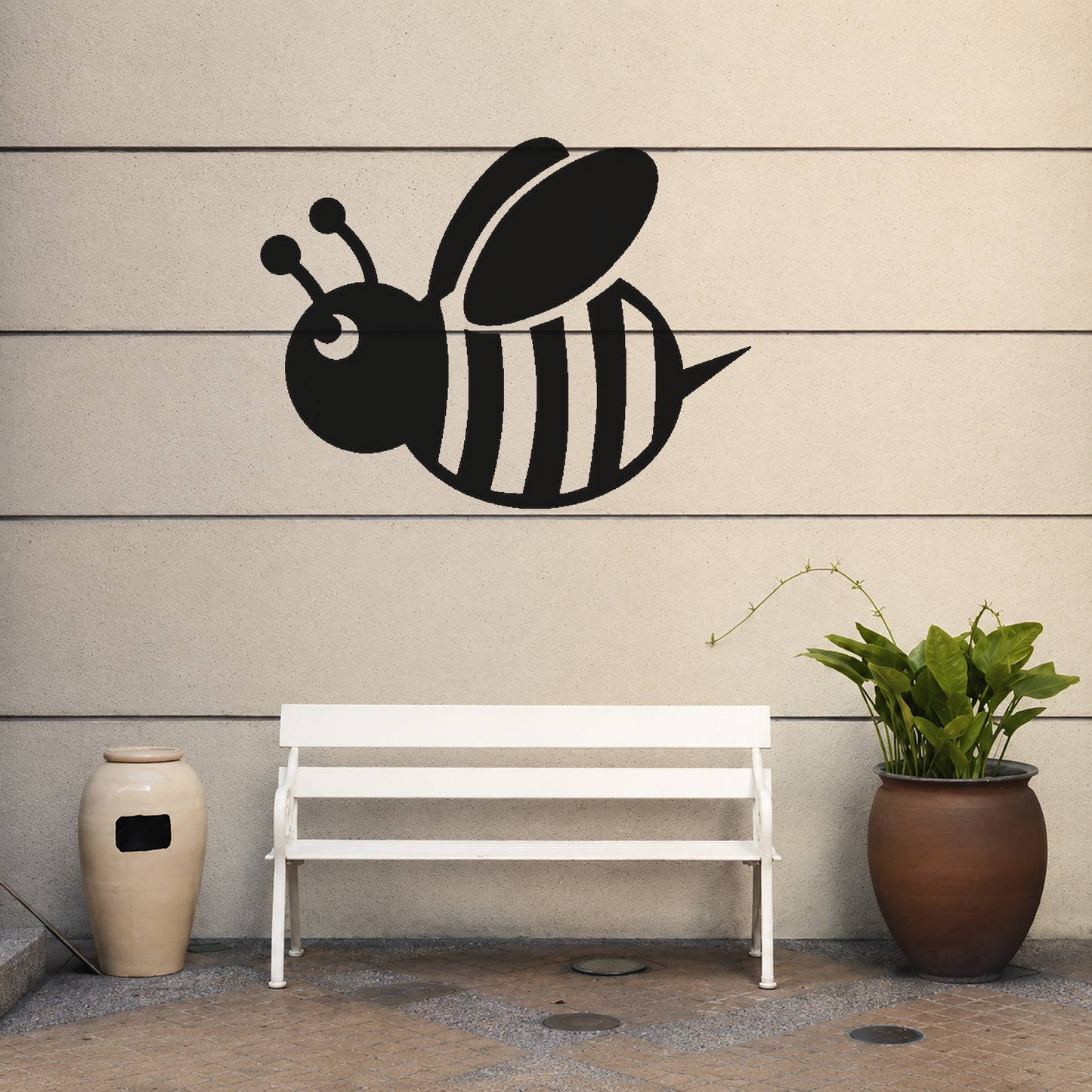 Cartoon Honey Bee with Wings Reusable Mylar Stencil for Art and DIY Crafts Template